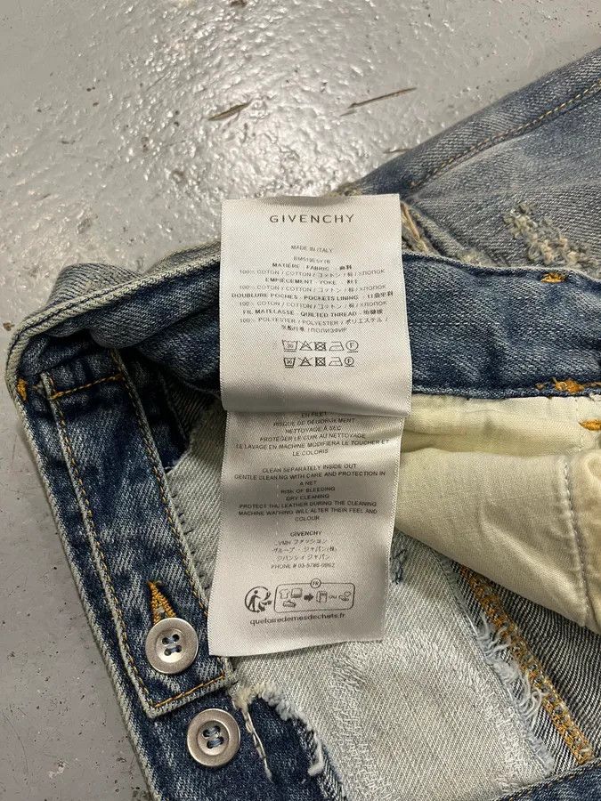 Givenchy Givenchy Boro Distressed Blue Denim Short Size US 33 - 13 Thumbnail