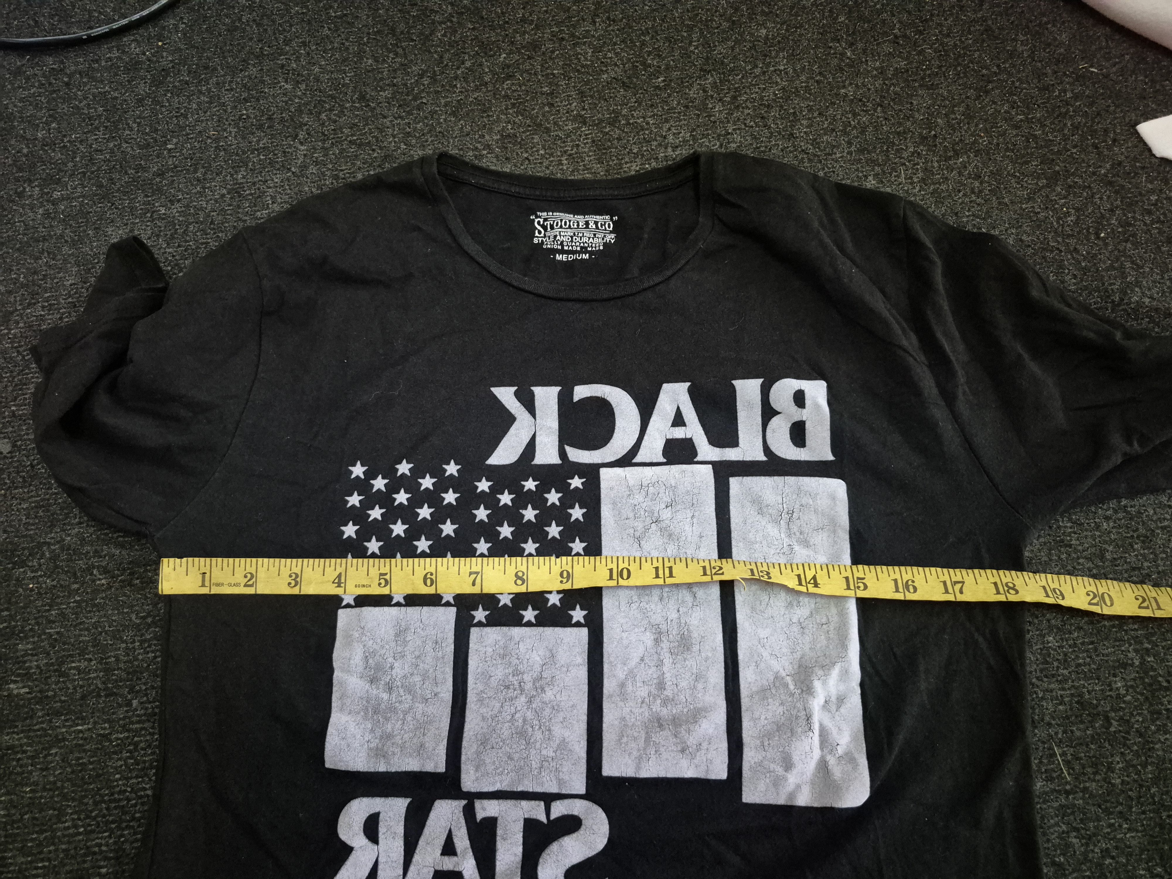 Japanese Brand 🔥 Black Star Anarchy Black Flag Design Tee Punk Size US M / EU 48-50 / 2 - 7 Thumbnail