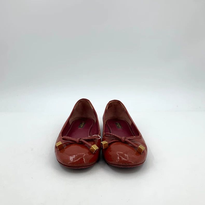 Louis Vuitton Louis Vuitton Red Bow Round Toe Casual Flat Shoes Size US 6.5 / IT 36.5 - 3 Thumbnail
