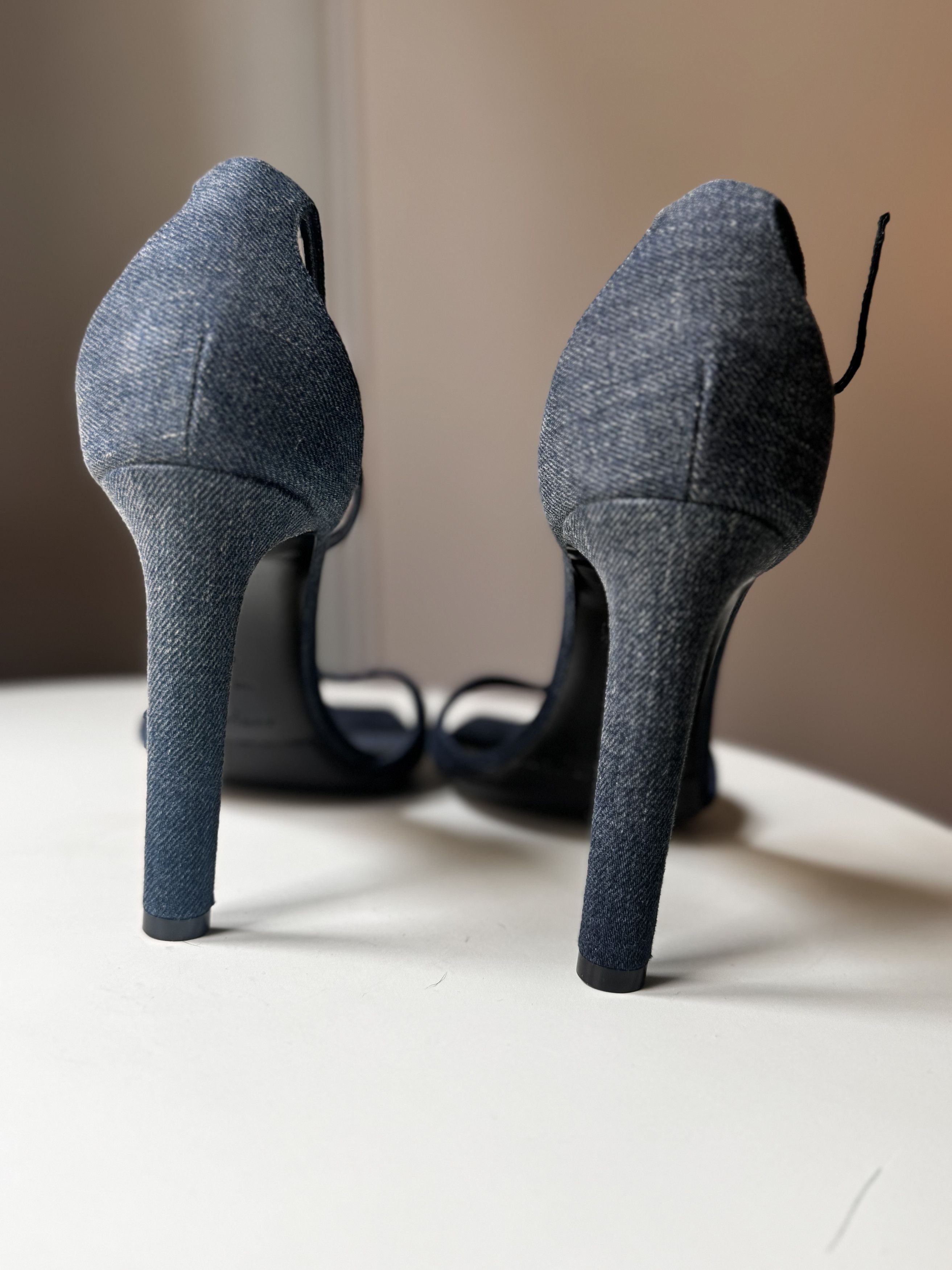 Saint Laurent Paris Denim high-heeled strappy sandals Saint Laurent Size US 11 / IT 41 - 5 Thumbnail