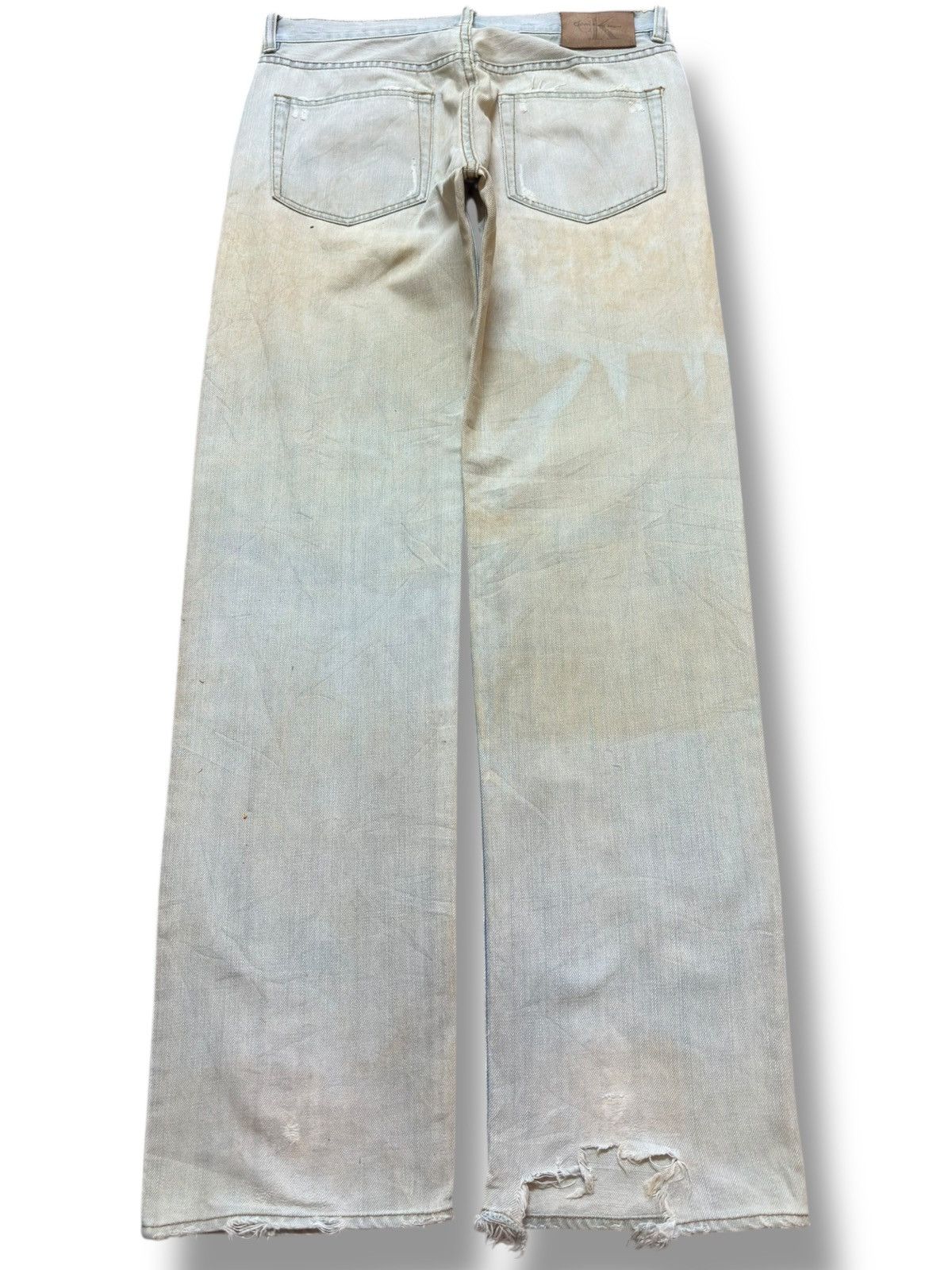 Calvin Klein 205W39NYC Vintage Calvin Klein Mudwash Long Leg Denim Size US 33 - 7 Thumbnail