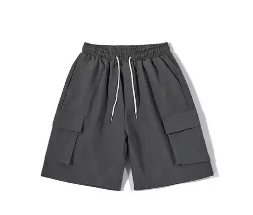 Japanese Brand 21SS Indigo Union Japan Dark Grey Pockets Cargo Shorts Size US 31 - 1 Thumbnail
