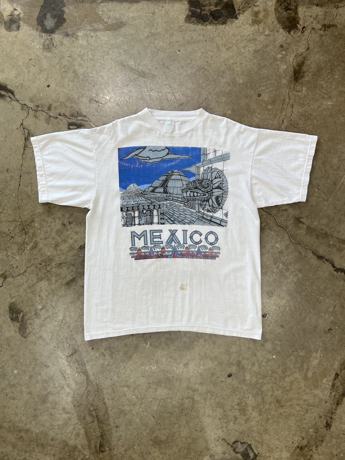 Vintage Vintage 90s Mexico Culture Pyramid Vacation Tee Large Size US L / EU 52-54 / 3 - 2 Thumbnail