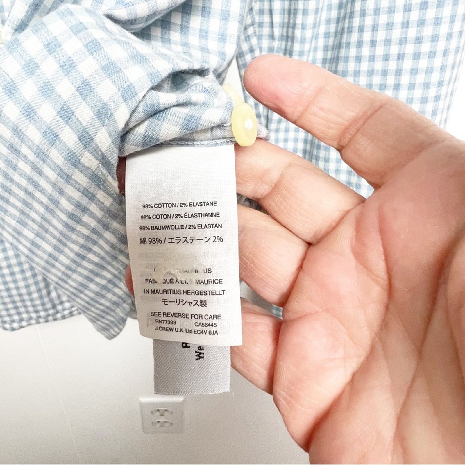 J.Crew J Crew Blue & White Gingham Button Down Shirt Men’s Size XL Size US XL / EU 56 / 4 - 4 Thumbnail