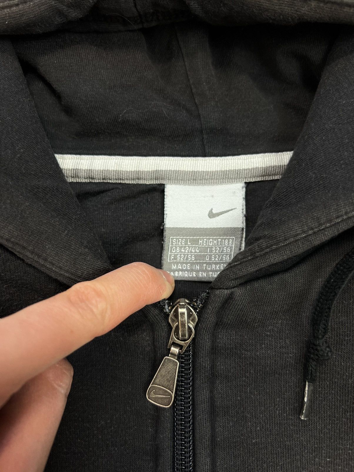 Nike × Vintage Hoodie Nike small logo zipped vintage 00’s y2k black Size US L / EU 52-54 / 3 - 2 Thumbnail