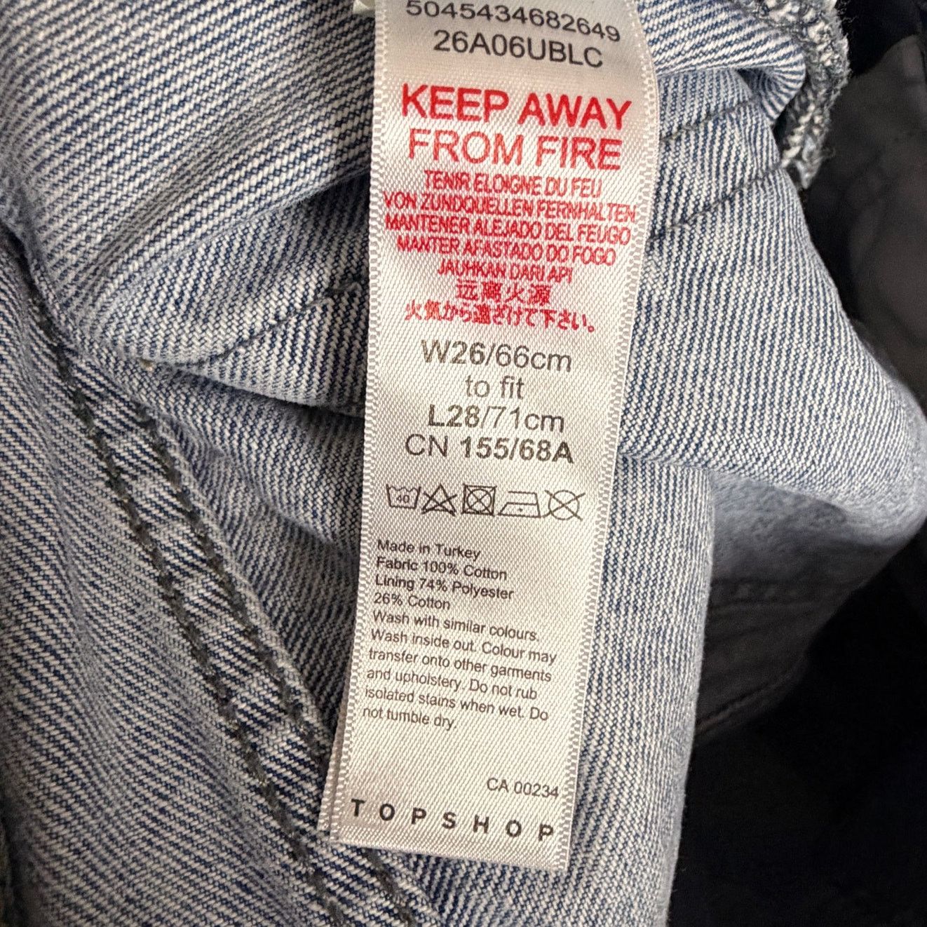 Topshop Topshop Acid Wash Distressed Jeans Grunge 26x28 Petite Size 26" / US 2 / IT 38 - 4 Thumbnail