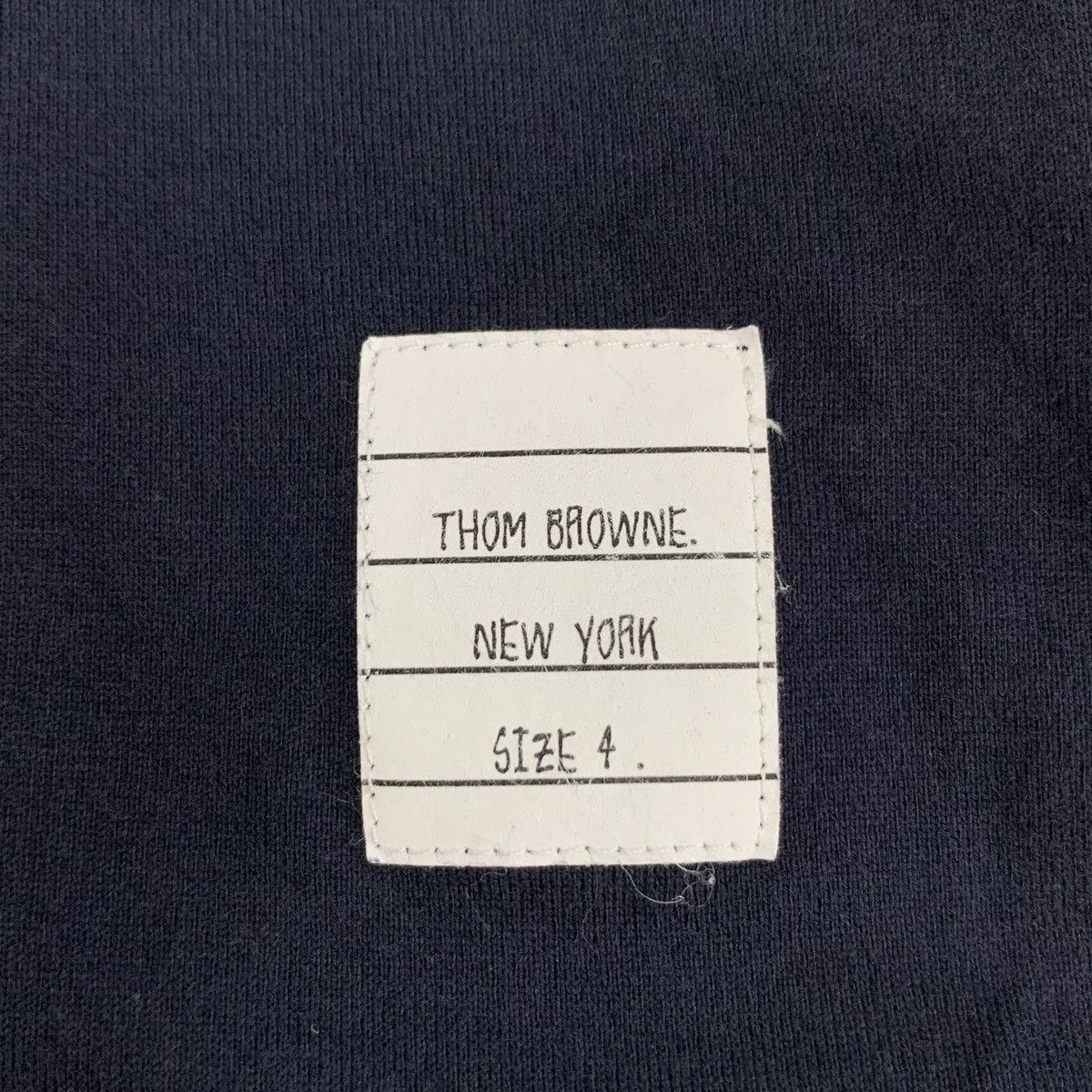 Thom Browne THOM BROWNE navy blue striped cotton short sleeve T-shirt Size US L / EU 52-54 / 3 - 5 Thumbnail