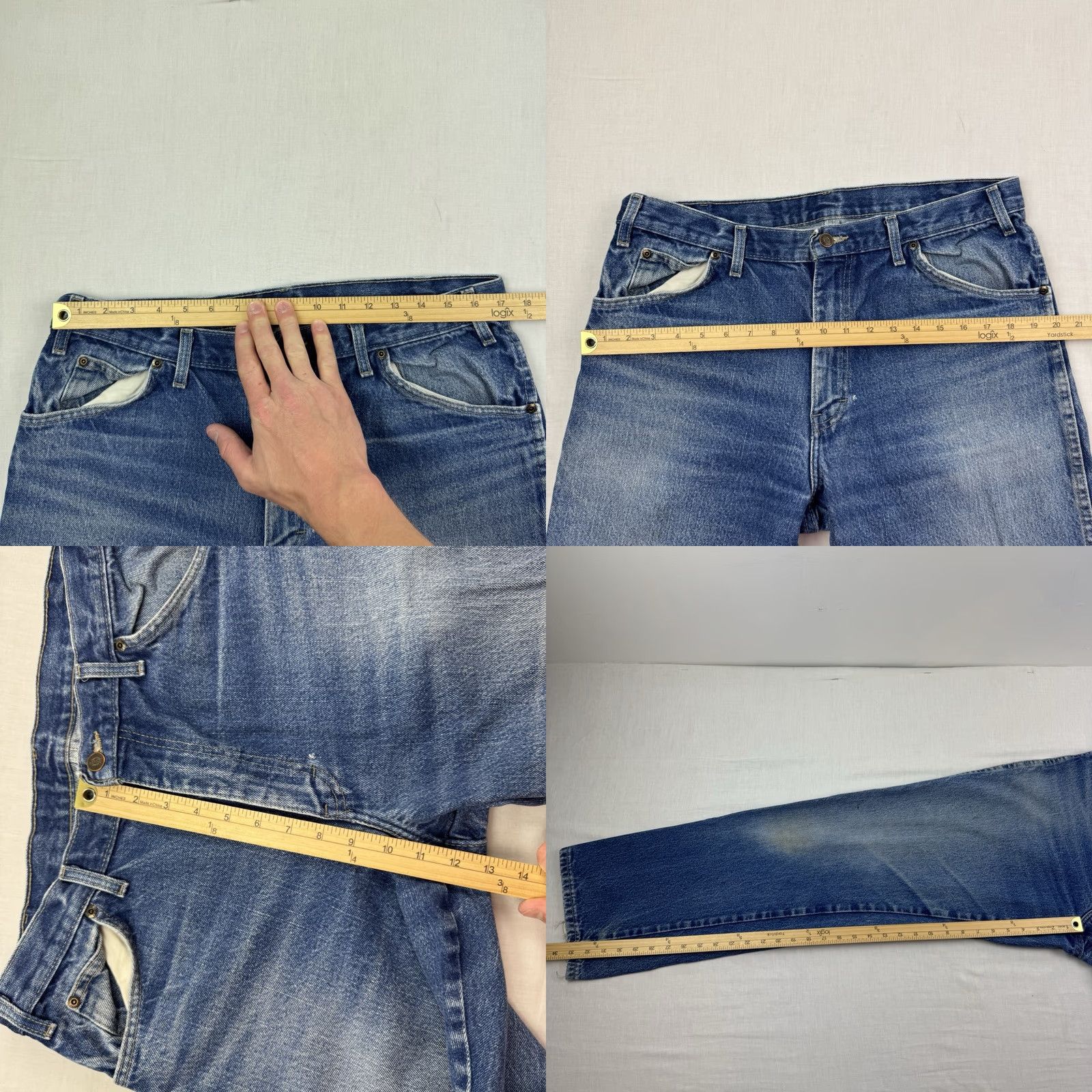 Dickies VINTAGE Dickies Jeans Adult 36x34 Relaxed Fit Faded Worn Workwear Hipster Y2K Blue Mens Jeans Size US 36 / EU 52 - 8 Thumbnail