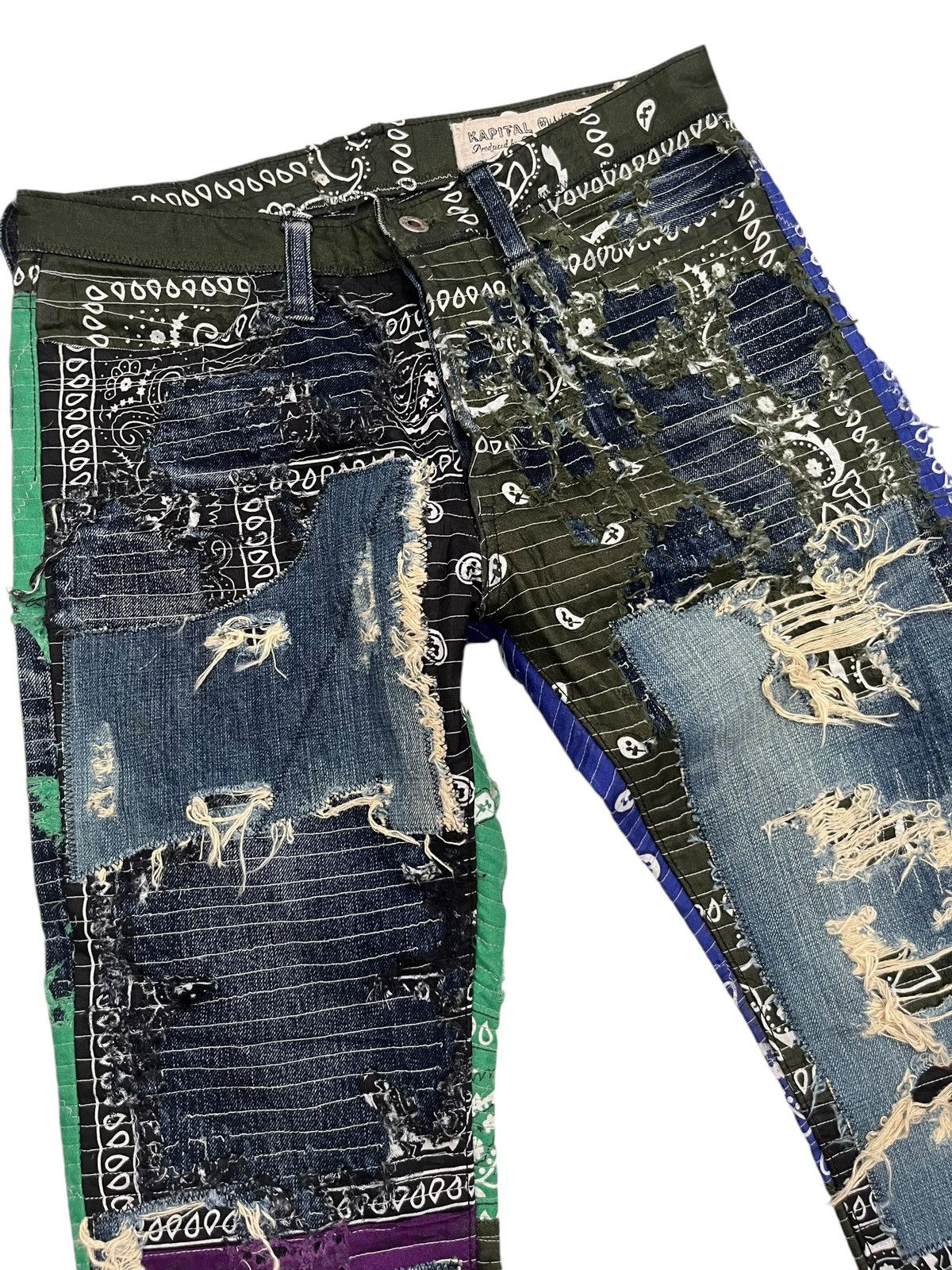 Kapital × Vintage Rare Vintage 1 of 1 Kapital Insane Handmade Custommade Jeans Size US 31 - 3 Thumbnail