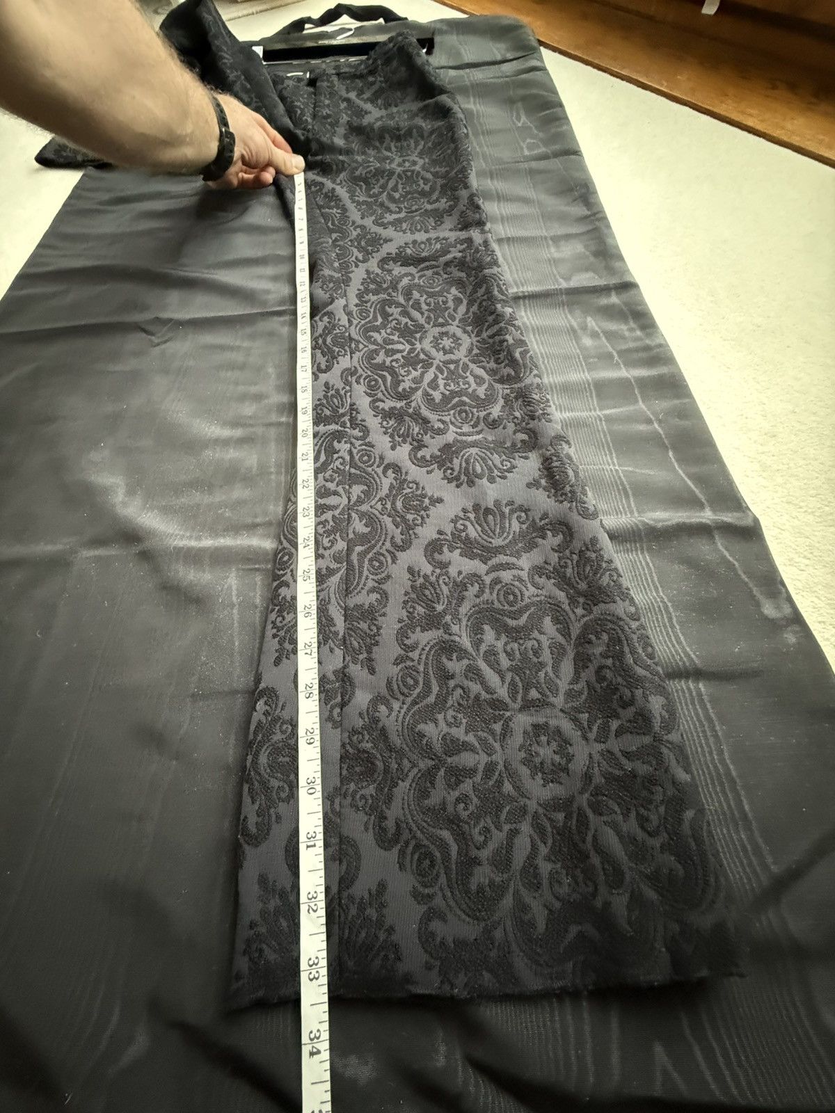 Saint Laurent Paris FW19 Saint Laurent paisley black long floral flares pants Size 34R - 7 Thumbnail