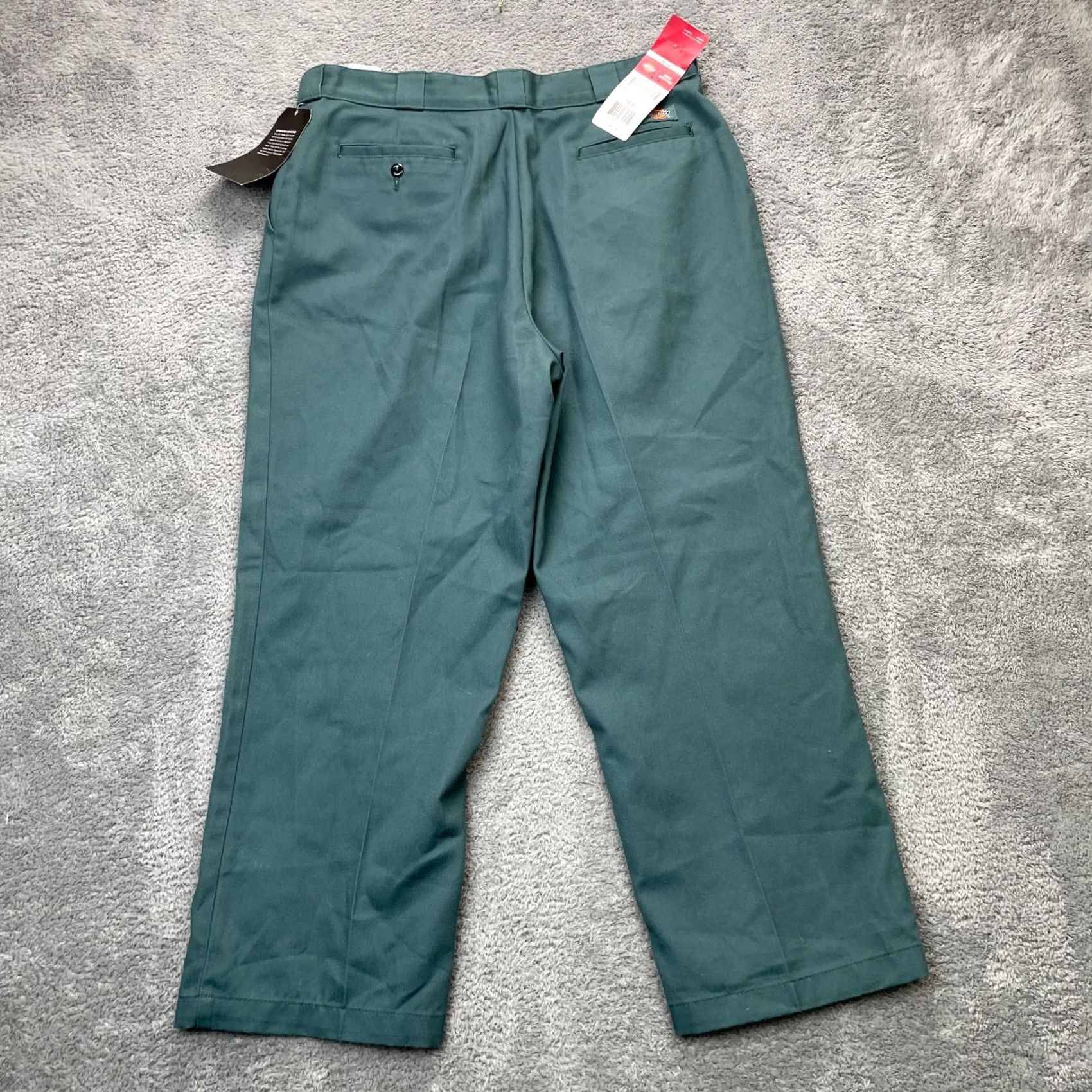 Dickies VINTAGE Dickies Pants Womens 16 Green Urban Outfitters Chino Wide Leg Cotton Workwear Size 38" / US 16 / IT 52 - 2 Thumbnail
