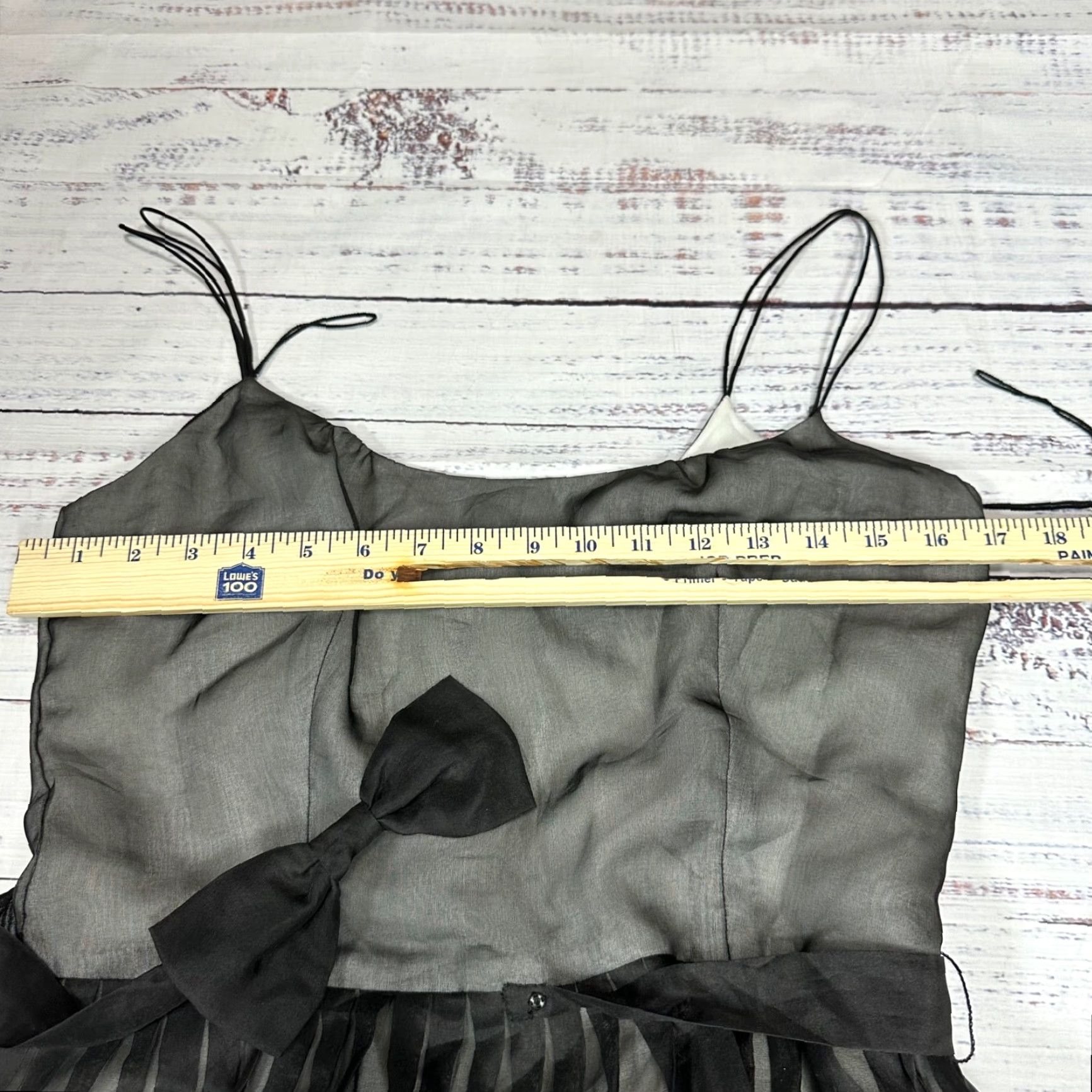 Vintage Adrianna Womens Silk Party Dress Black/Ivory A-Line Knee Length Sleeveless Back Zip Size 10 Mens Size L / US 10 / IT 46 - 4 Thumbnail