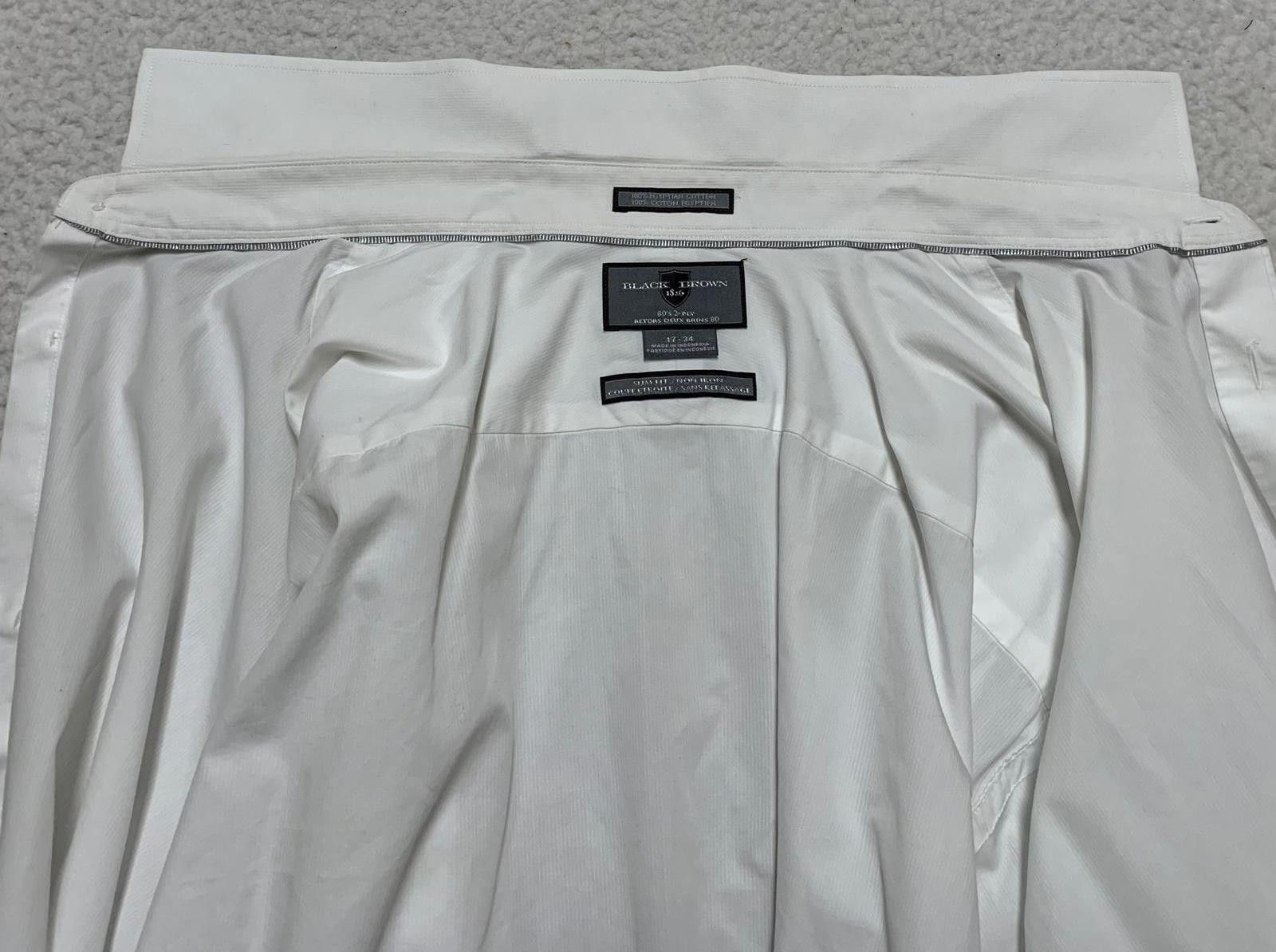 Black Brown 1826 Black Brown 1826 Men's 17 Slim Fit Dress Shirt Cotton Size US M / EU 48-50 / 2 - 11 Thumbnail