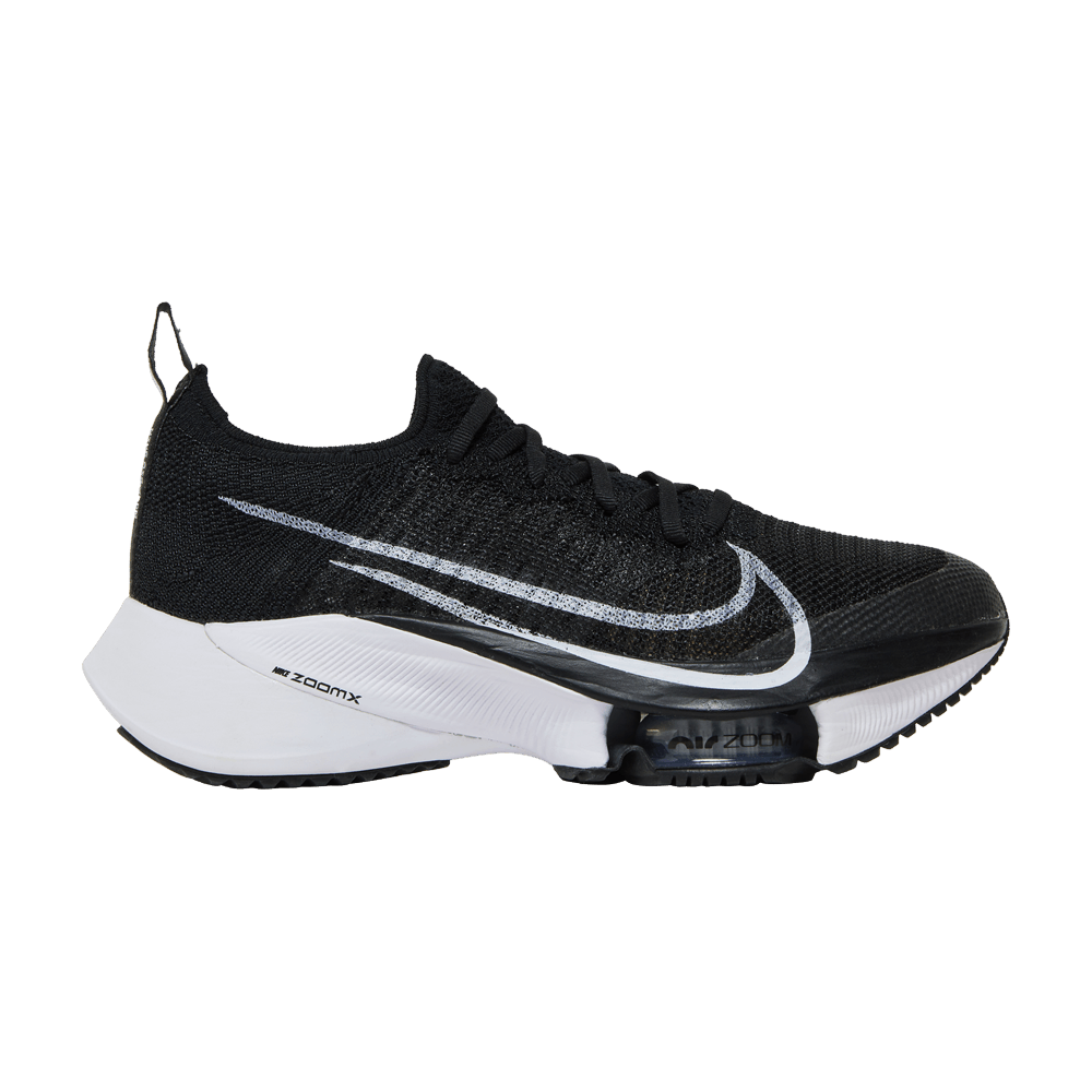 image of Nike Wmns Air Zoom Tempo Flyknit Black White Shoes, Women's (Size 5.5)
