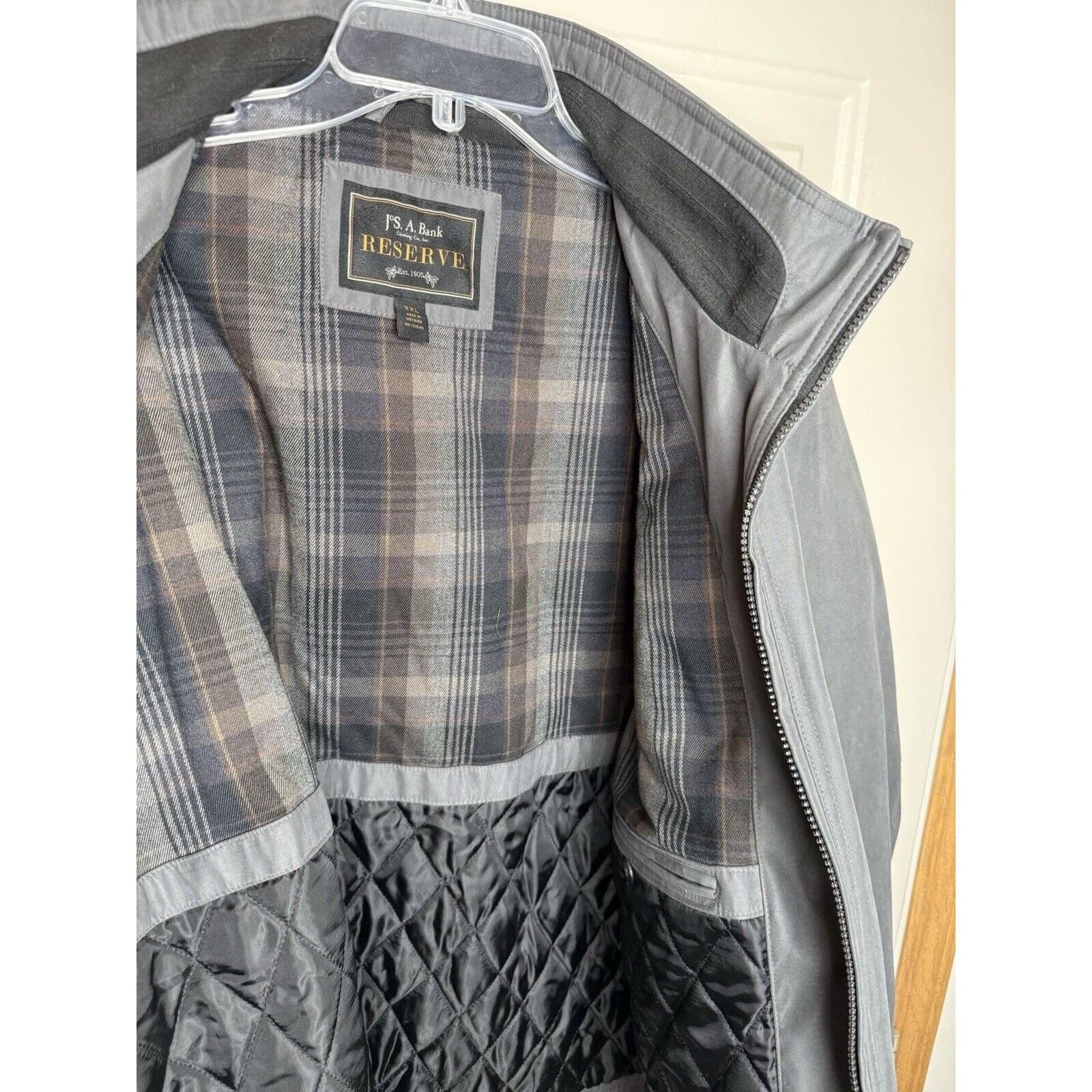 Jos. A. Bank Jos A Bank Reserve Jacket Mens XXL Black Plaid Flannel Lined Size US XXL / EU 58 / 5 - 4 Thumbnail