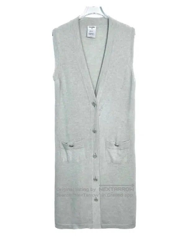 Chanel Chanel Light Gray Cotton Cardigan for Women . Size S / US 4 / IT 40 - 1 Thumbnail