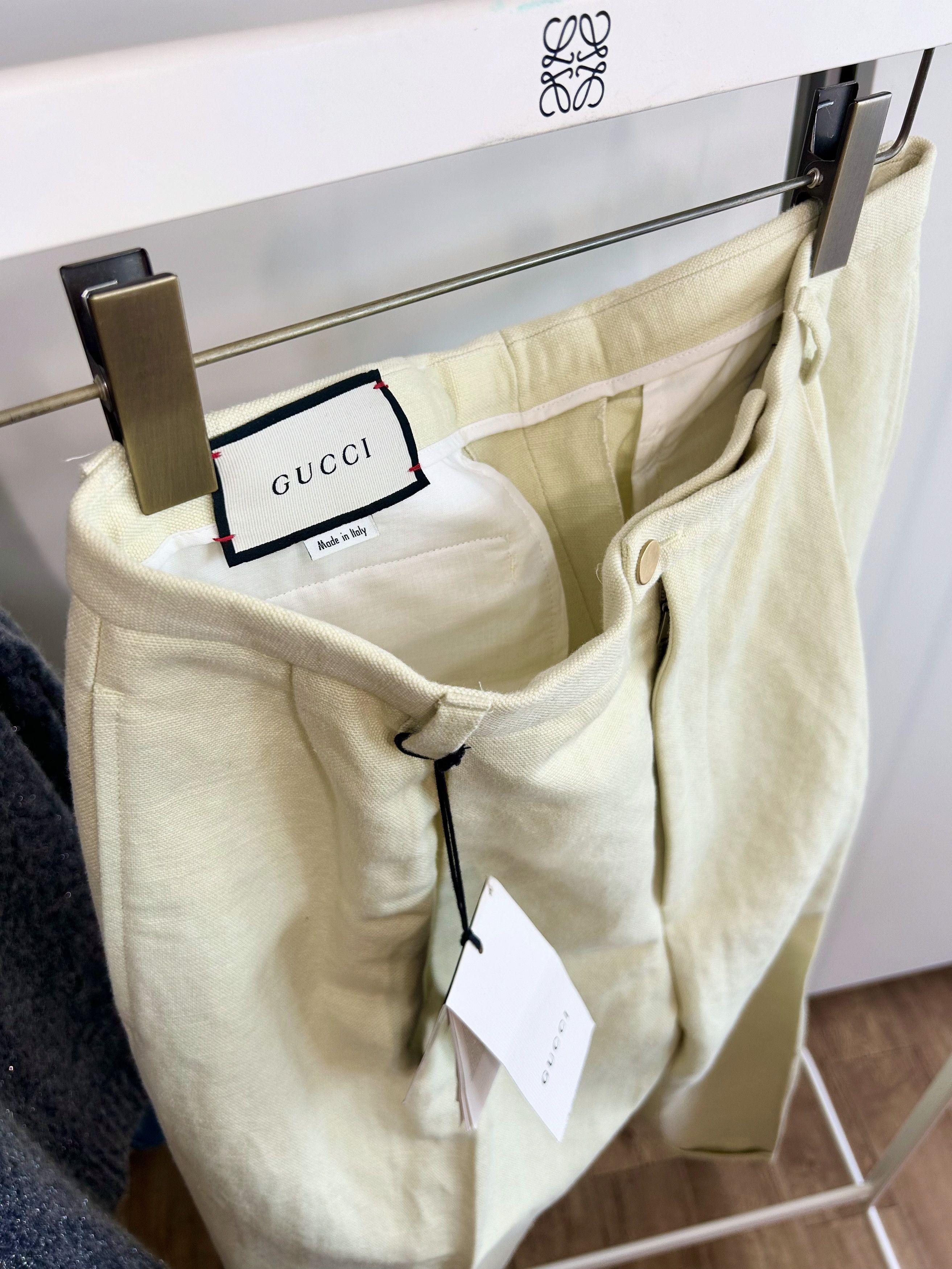 Gucci GUCCI Pale Yellow Pleated Trousers Size US 32 / EU 48 - 4 Thumbnail