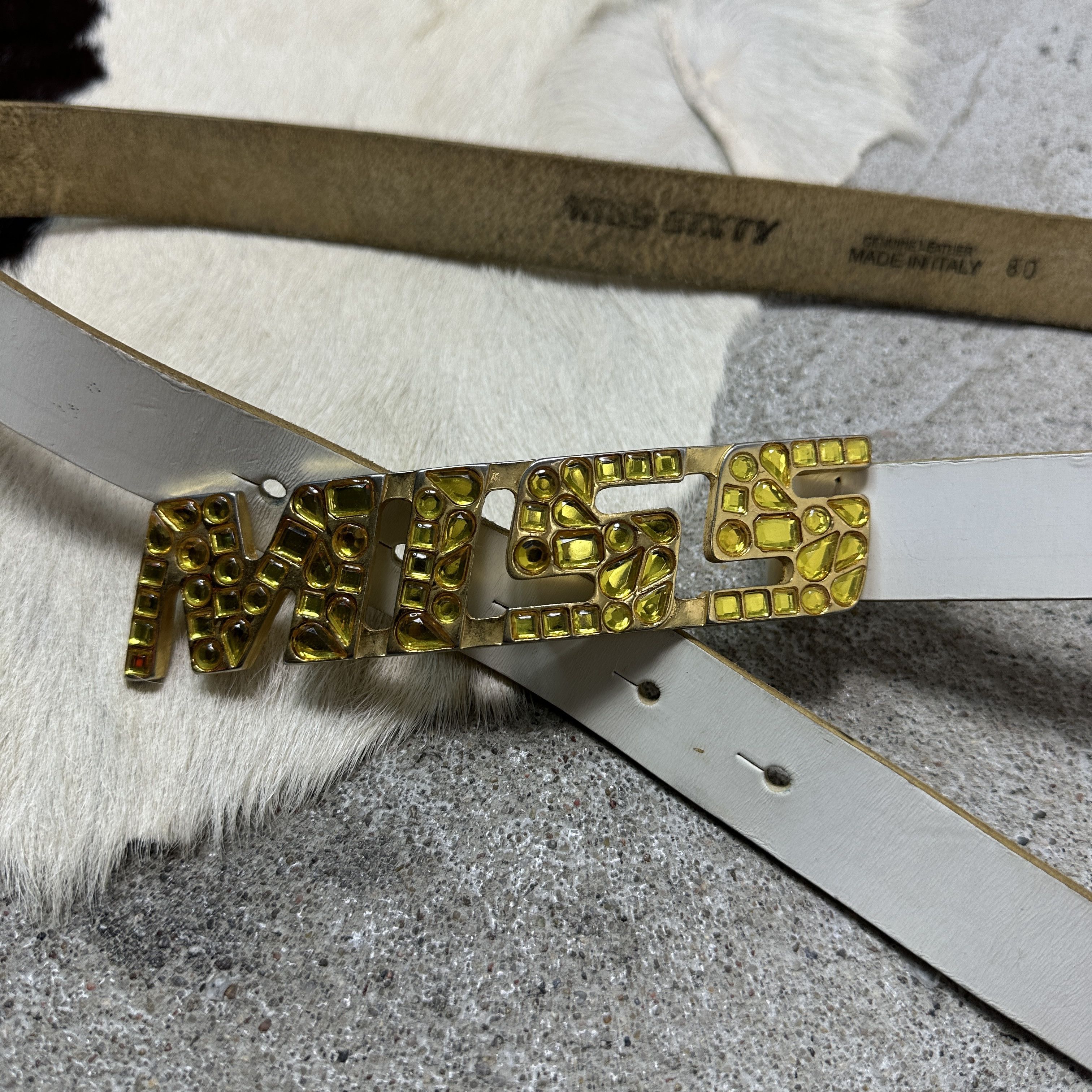 Miss Sixty Vintage Leather Old Money Miss Sixty Belt Y2K Size ONE SIZE - 3 Thumbnail