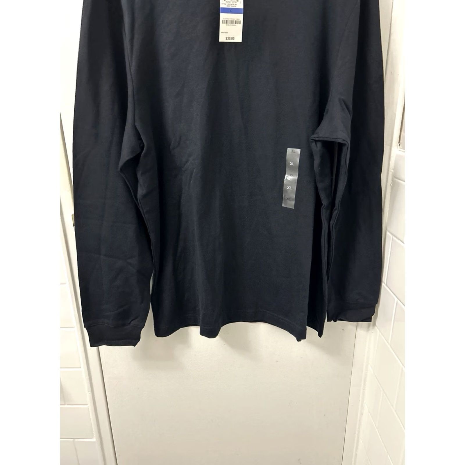 Club Room Club Room Mens XL Black Long Sleeve Mock Turtle Neck Shirt NWT Size US XL / EU 56 / 4 - 3 Thumbnail