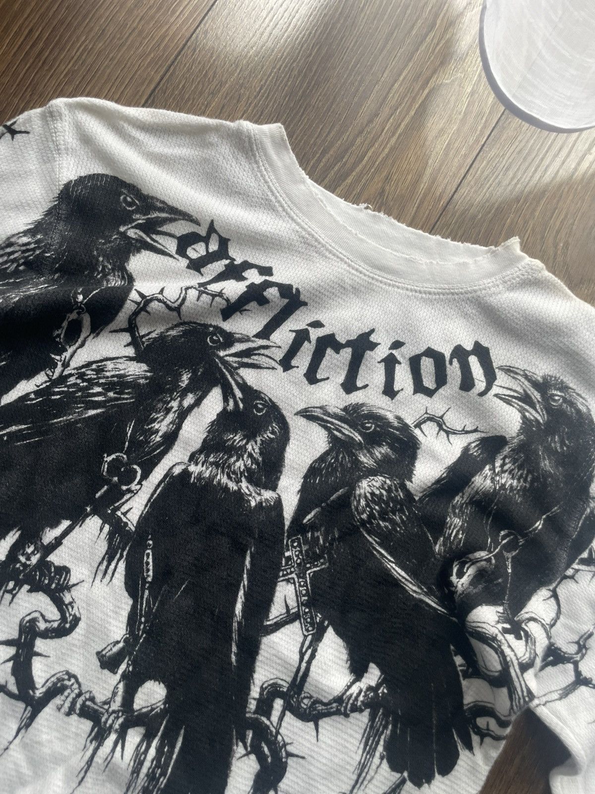 Affliction Affliction white crows longsleeve with Chuck Liddel sign Size US S / EU 44-46 / 1 - 3 Thumbnail