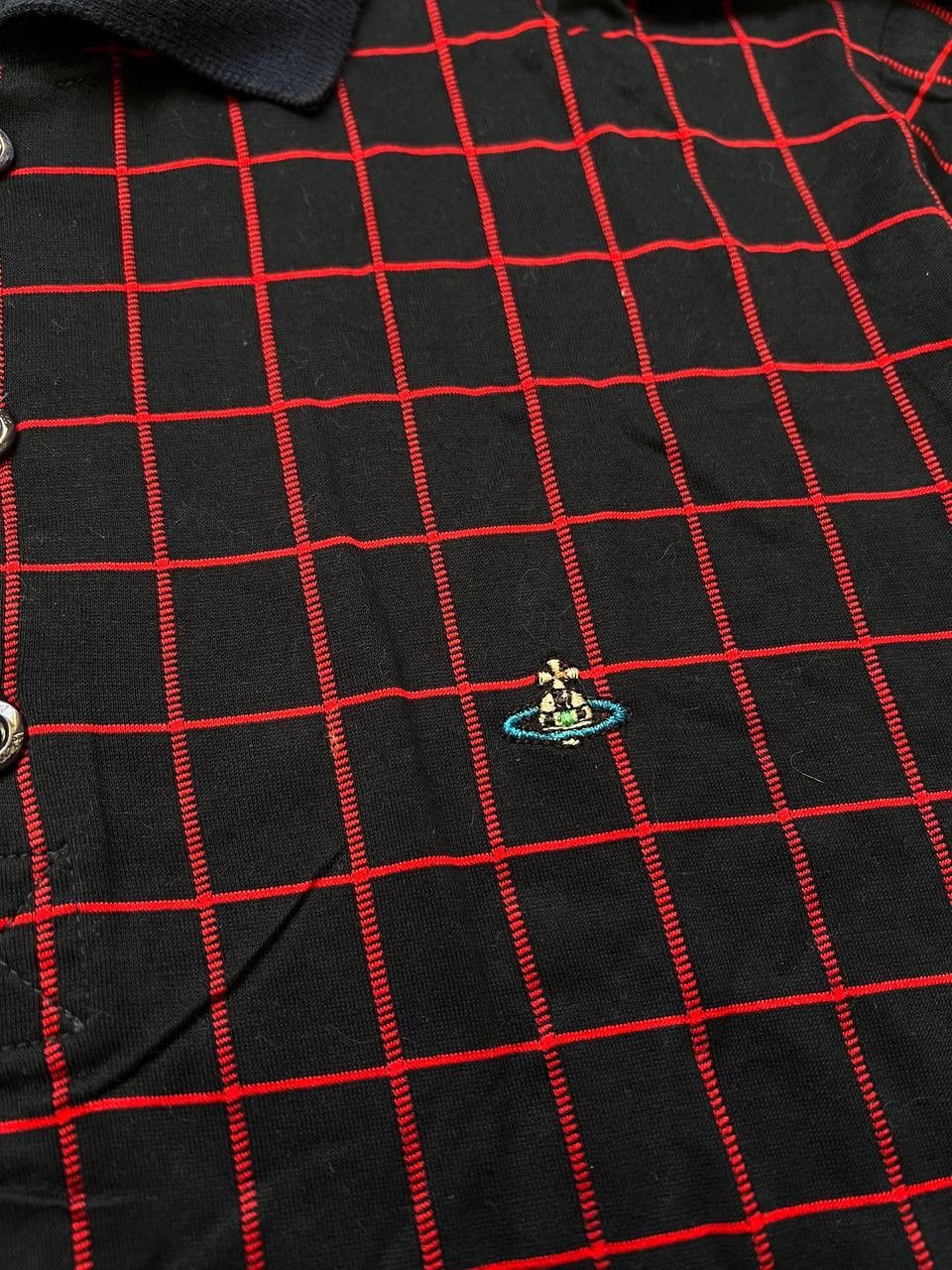 Japanese Brand × Vintage × Vivienne Westwood Rare Vintage Vivienne Westwood check polo shirt t orb logo Size US L / EU 52-54 / 3 - 2 Thumbnail