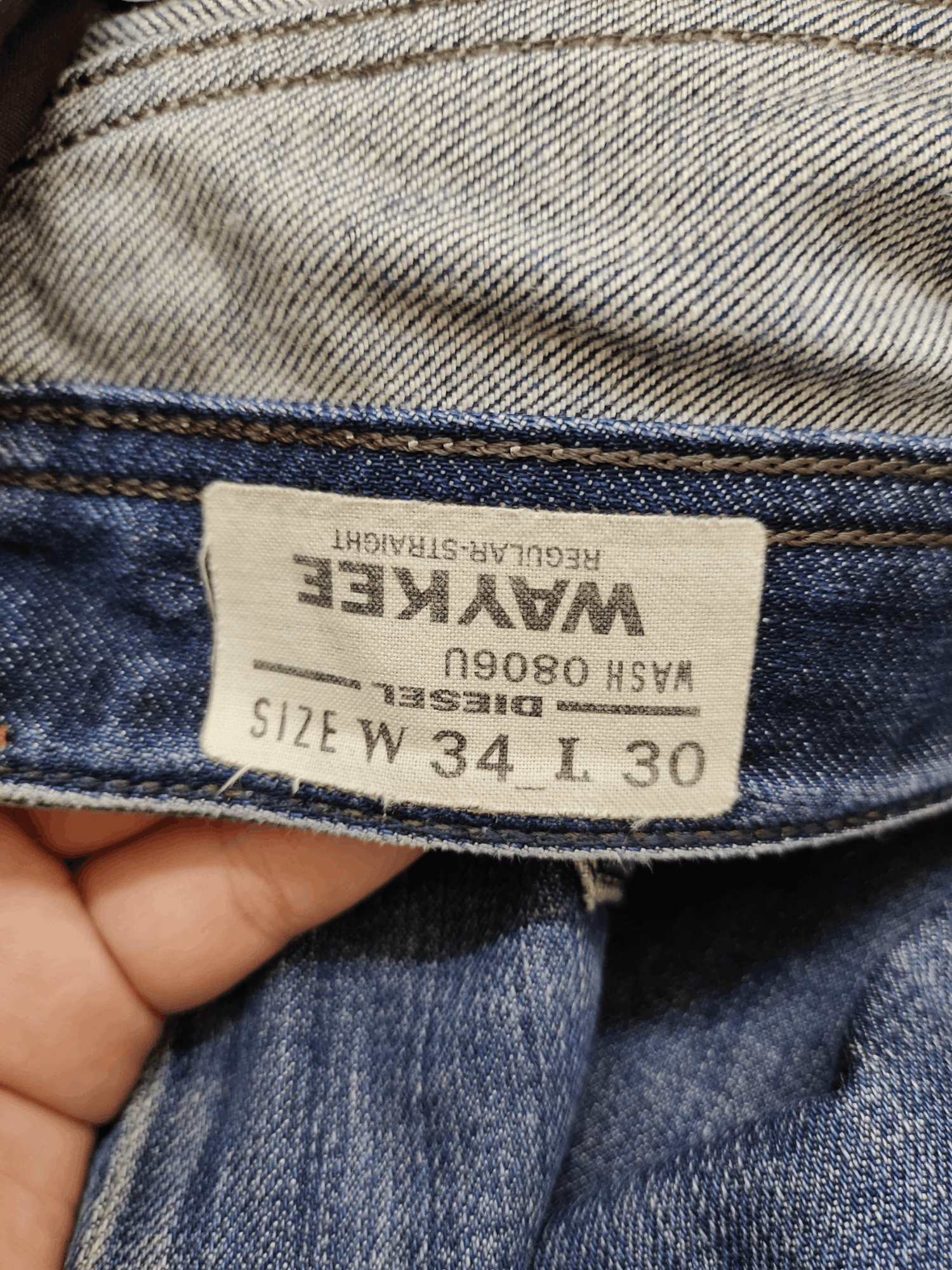 Vintage Y2k Diesel Waykee Distress Faded Regular Straight