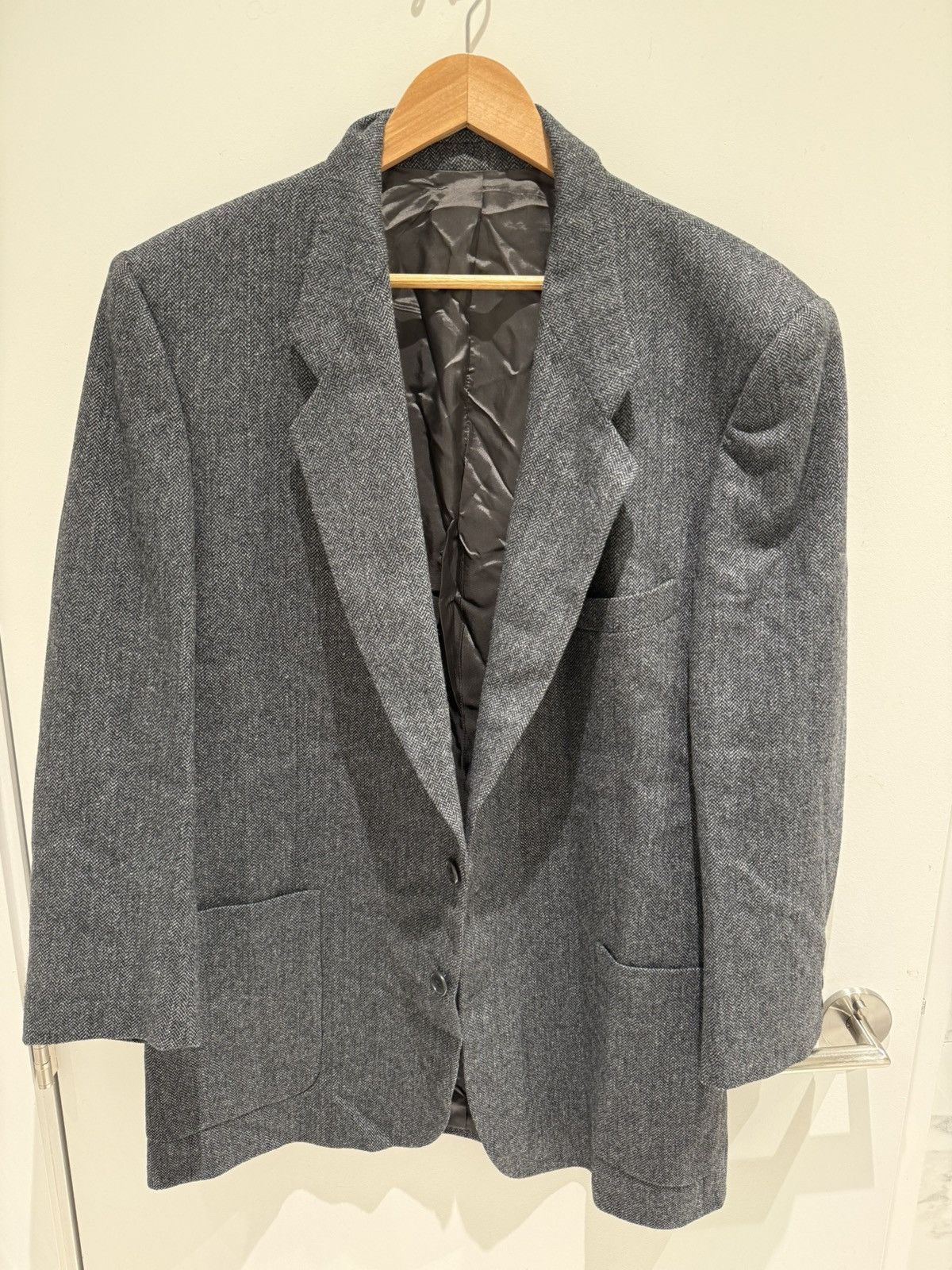 Yves Saint Laurent Vintage YSL Blazer — Teal/Gray Size 44L - 1 Thumbnail