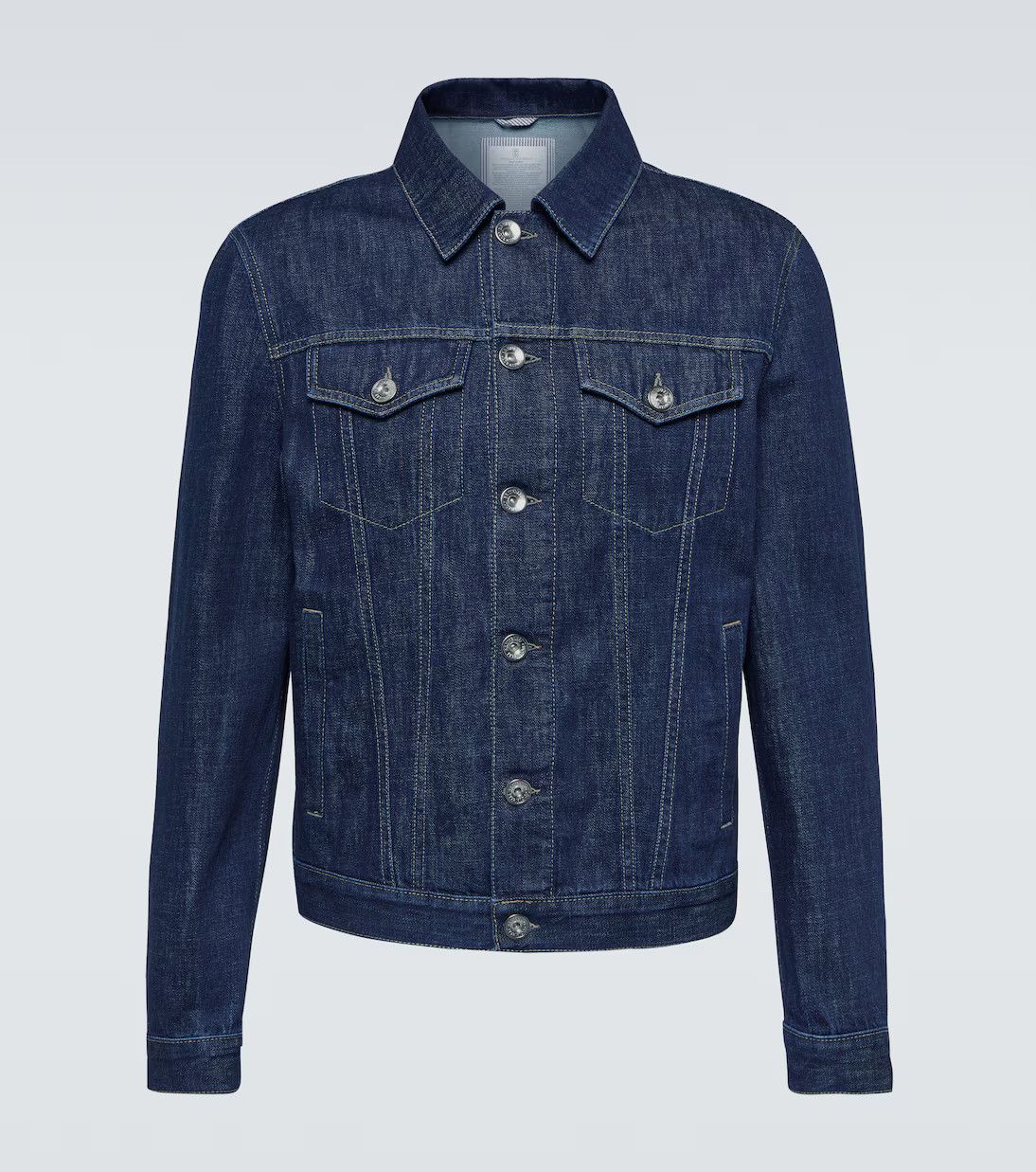 Brunello Cucinelli o1mle0725 Denim Jacket in Blue Size US M / EU 48-50 / 2 - 1 Thumbnail