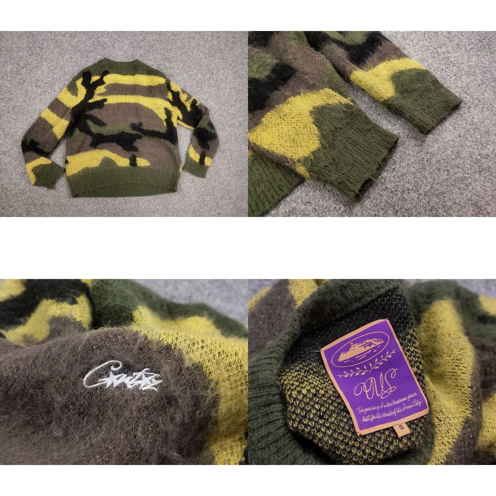 Corteiz Corteiz Mohair Blend Knit Sweater Gutta Green Camo Oversized Size US S / EU 44-46 / 1 - 8 Thumbnail