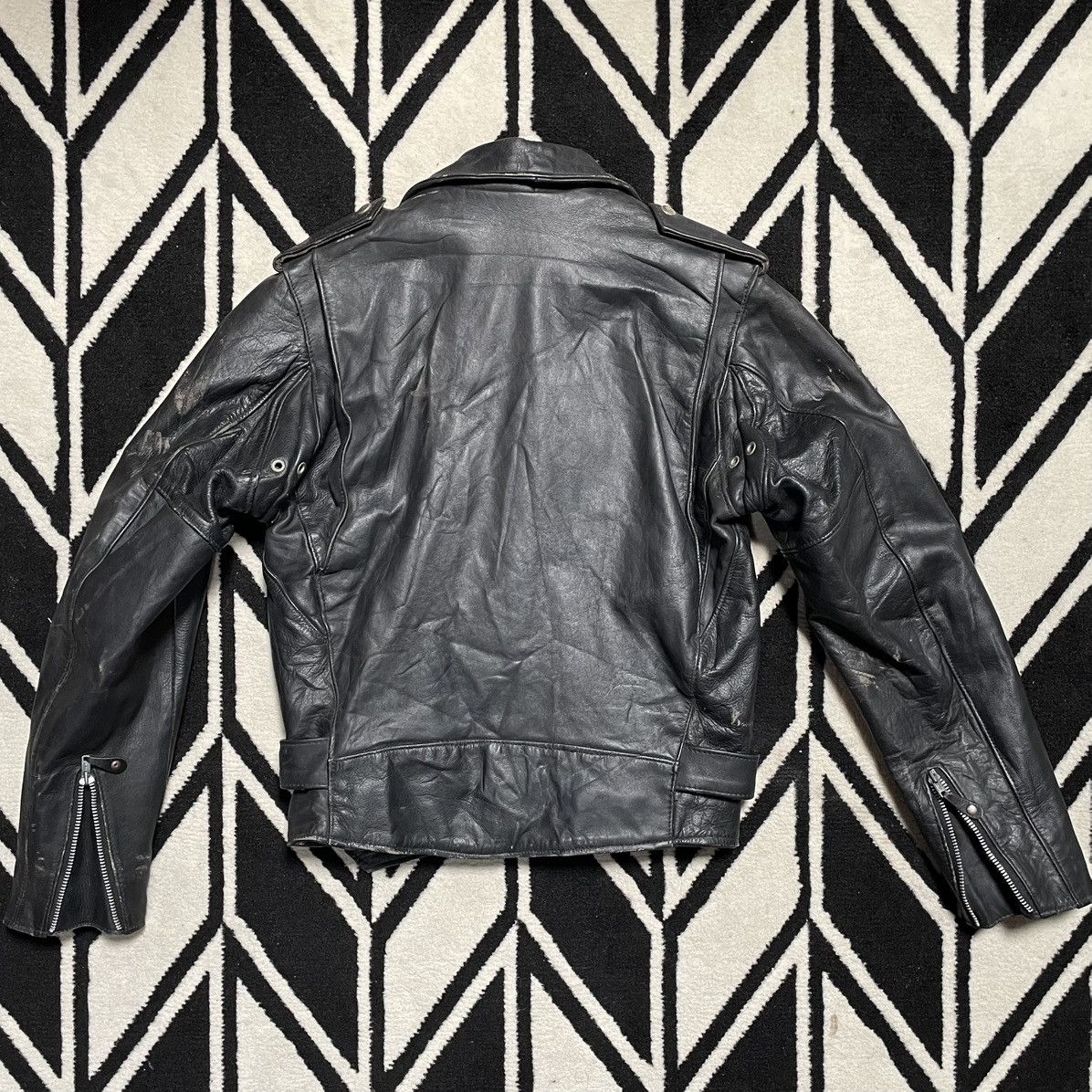 First MFG Co. Vintage First Genuine Leather Double Rider Biker Jacket Size US S / EU 44-46 / 1 - 2 Thumbnail