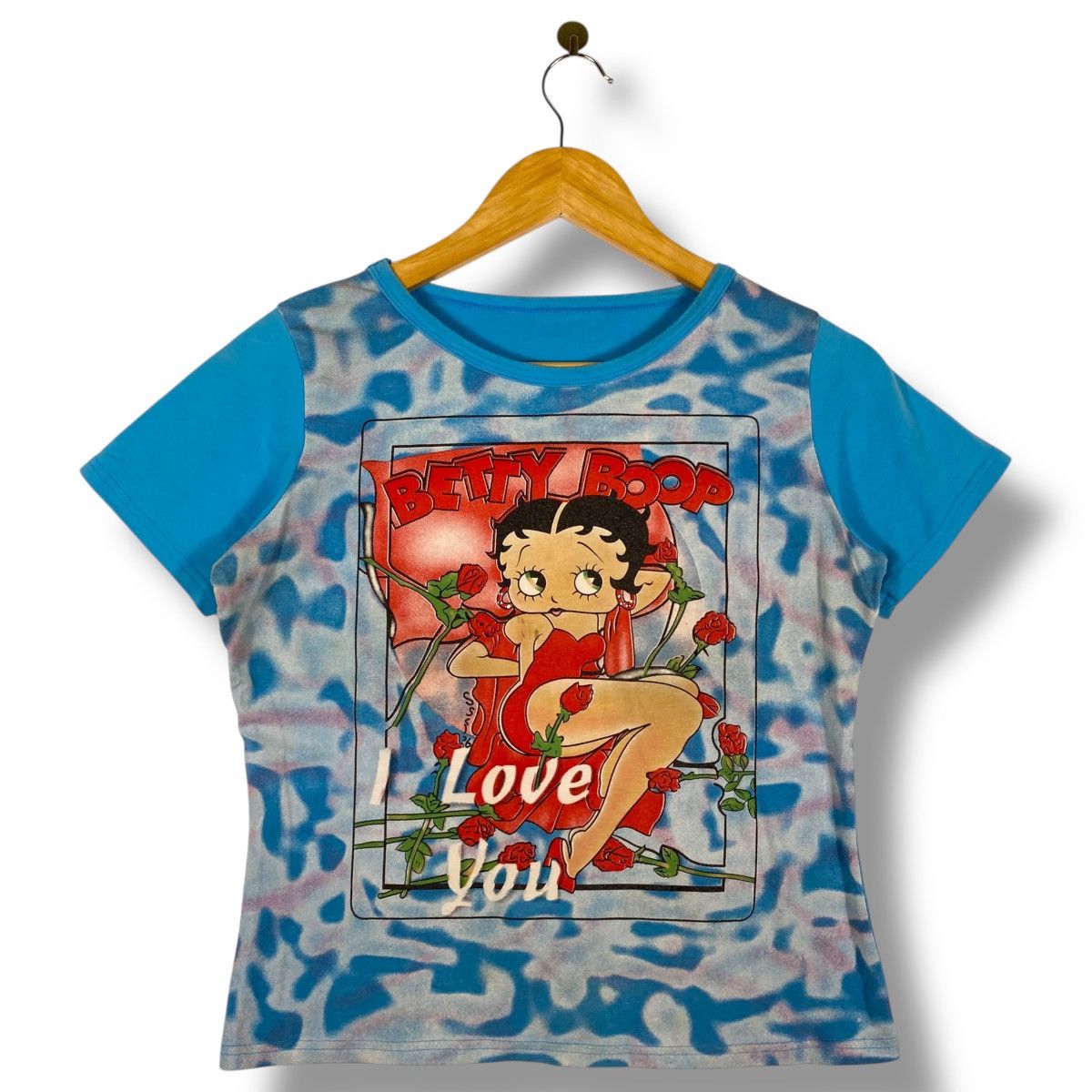 Vintage Vintage BETTY BOOP I Love You Fullprint Women Tops Tee Shirt Size S / US 4 / IT 40 - 1 Thumbnail