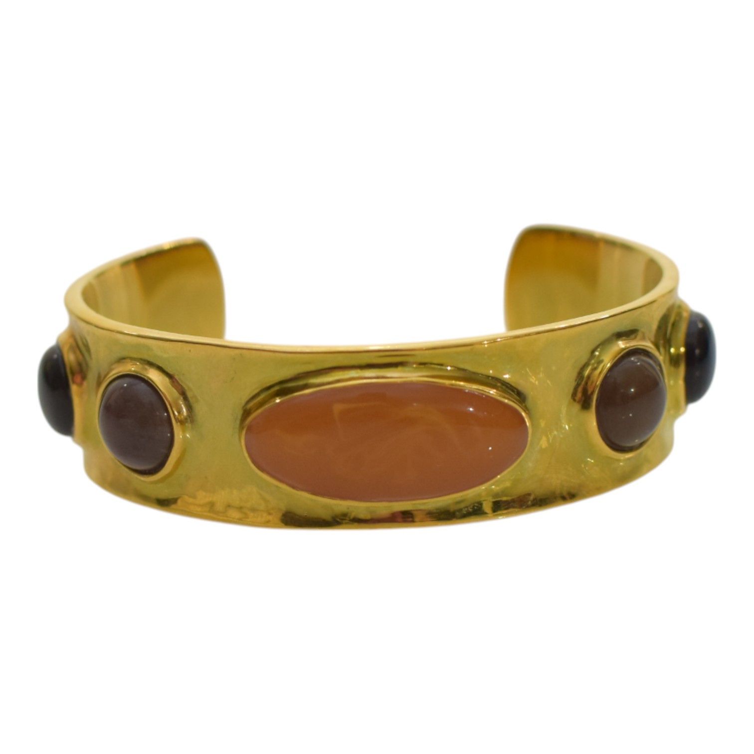 Saint Laurent Paris Saint Laurent Arty cabochon stone-embellished cuff bracelet Size ONE SIZE - 6 Thumbnail