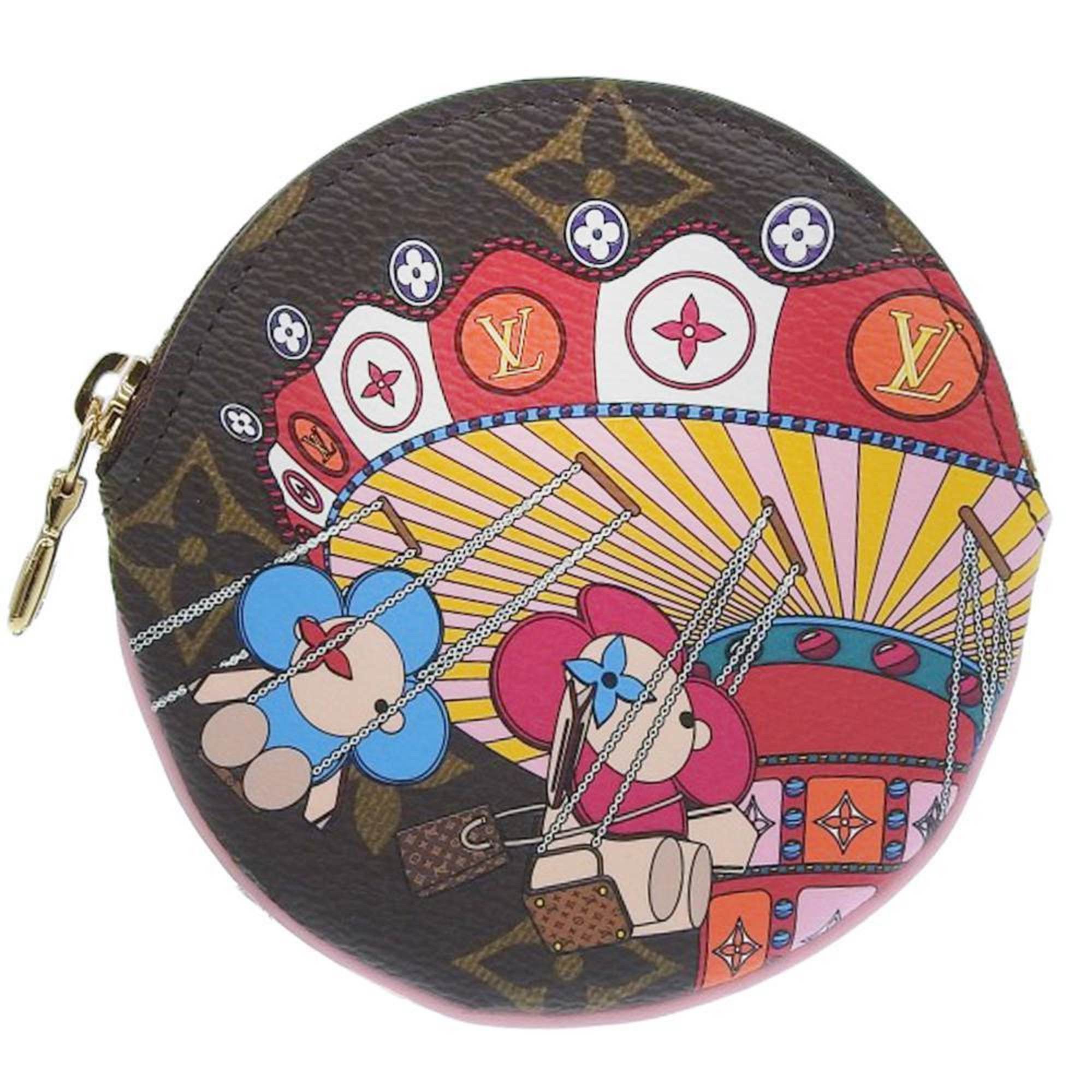 image of Louis Vuitton Monogram Portomone Ron Vivienne Coin Purse Aerial Trapeze Day Limited M69757 in Black