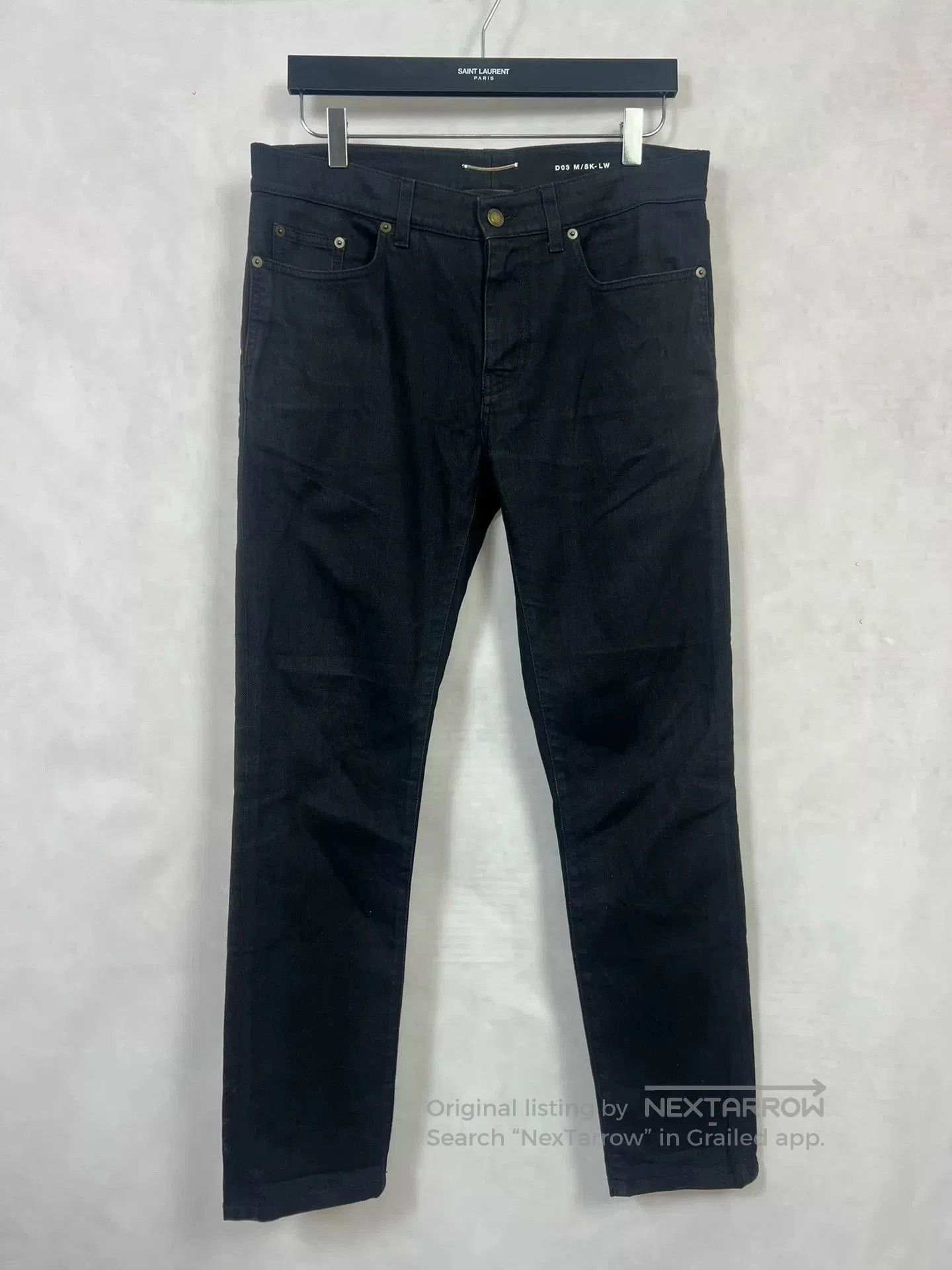 Saint Laurent Paris Saint Laurent Black Denim Pants SLP20SSD03. Size US 32 / EU 48 - 1 Thumbnail