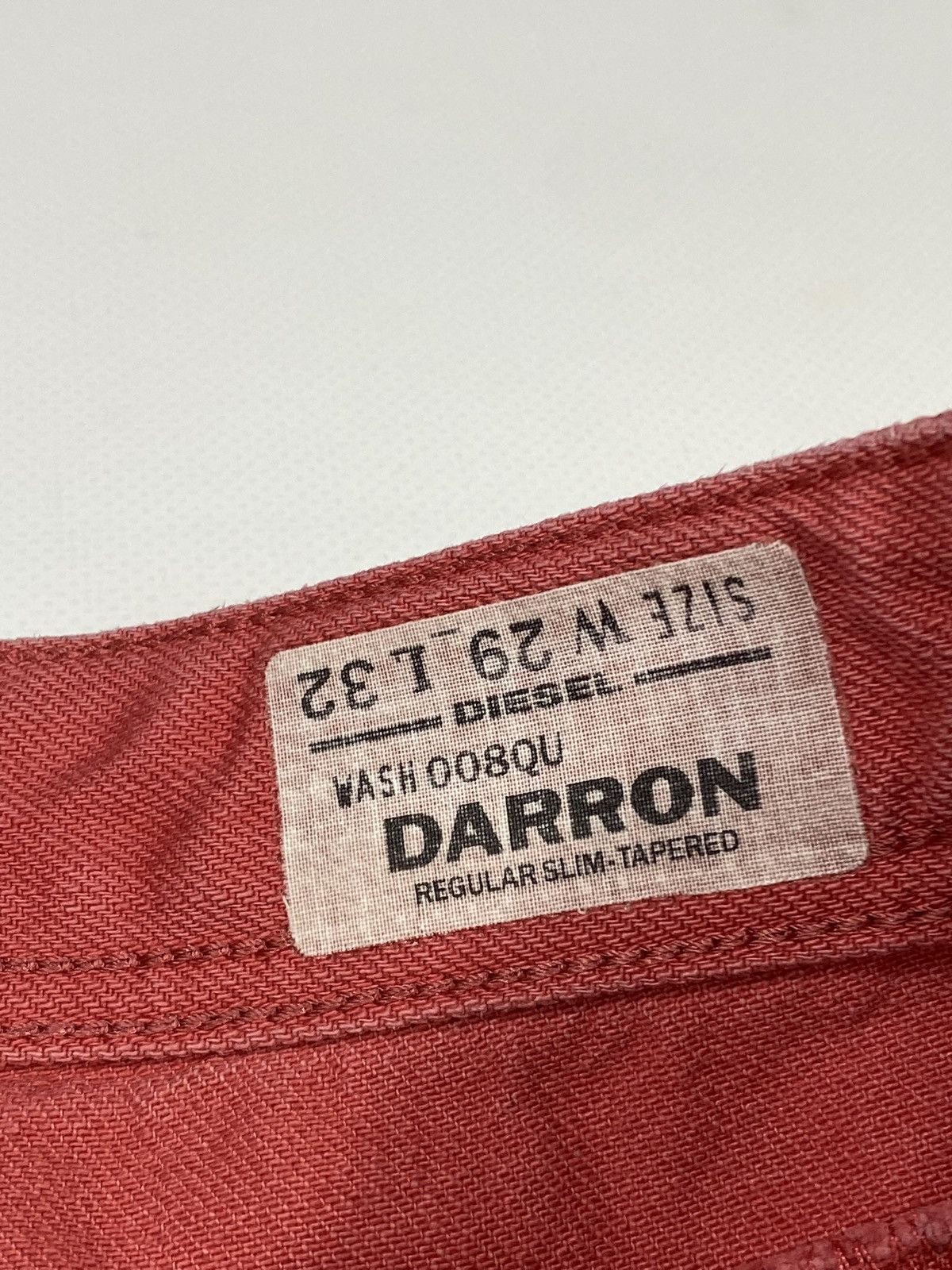 Diesel Diesel Darron Regular Slim Tapered Denim Jeans Pants Coral Size US 29 - 12 Thumbnail