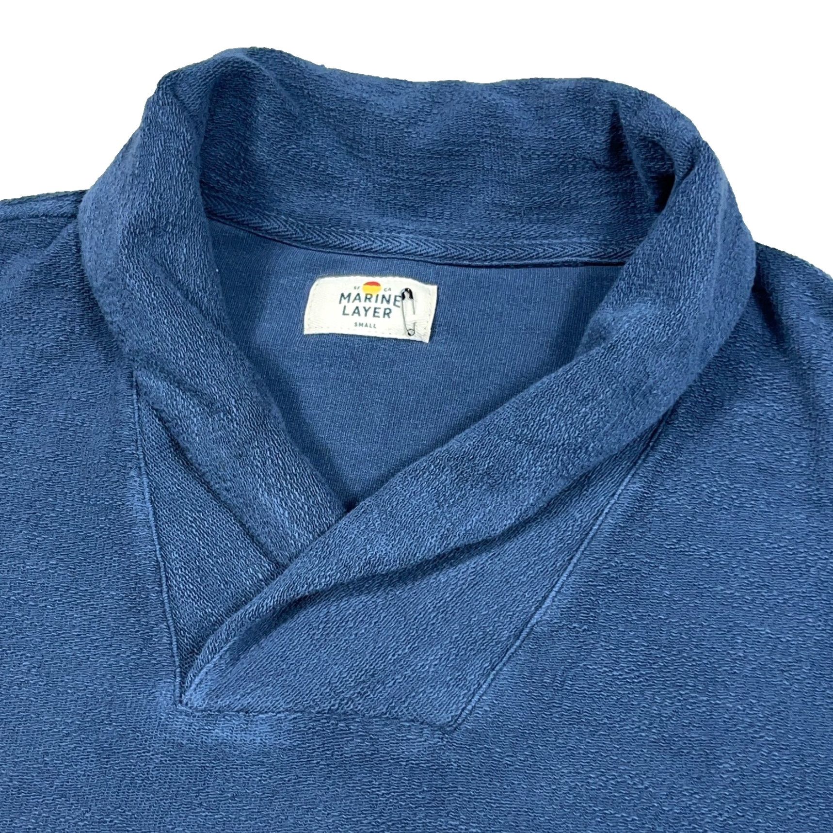 Marine Layer Marine Layer Sweater Men Small Blue Shawl Neck Pullover Cotton Adult Size US S / EU 44-46 / 1 - 3 Thumbnail