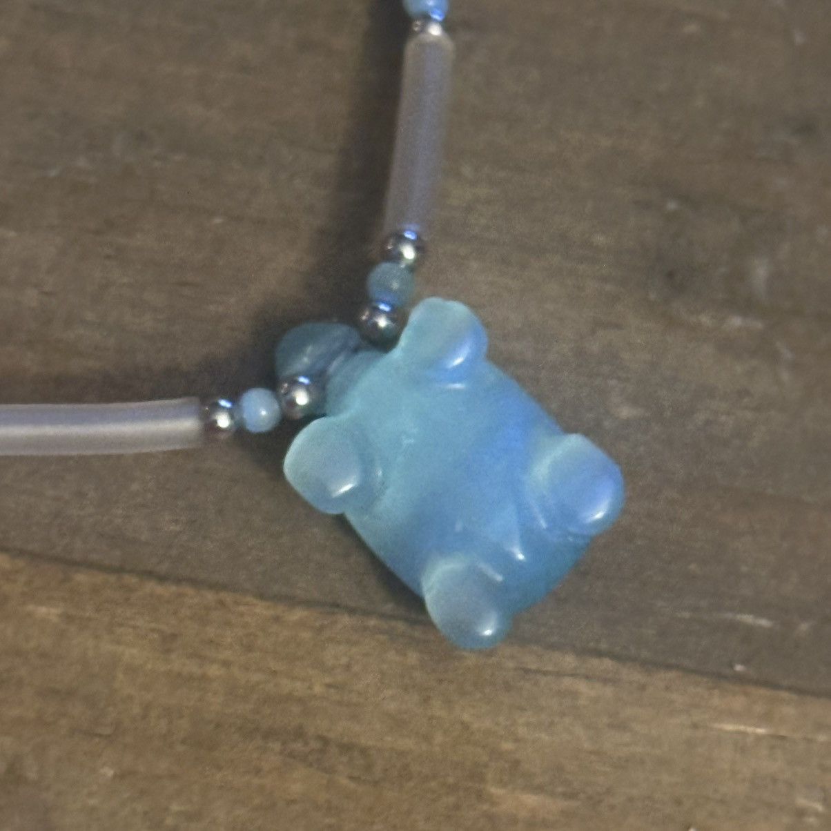 Vintage Vintage beaded sea glass turtle pendant necklace Size ONE SIZE - 4 Thumbnail