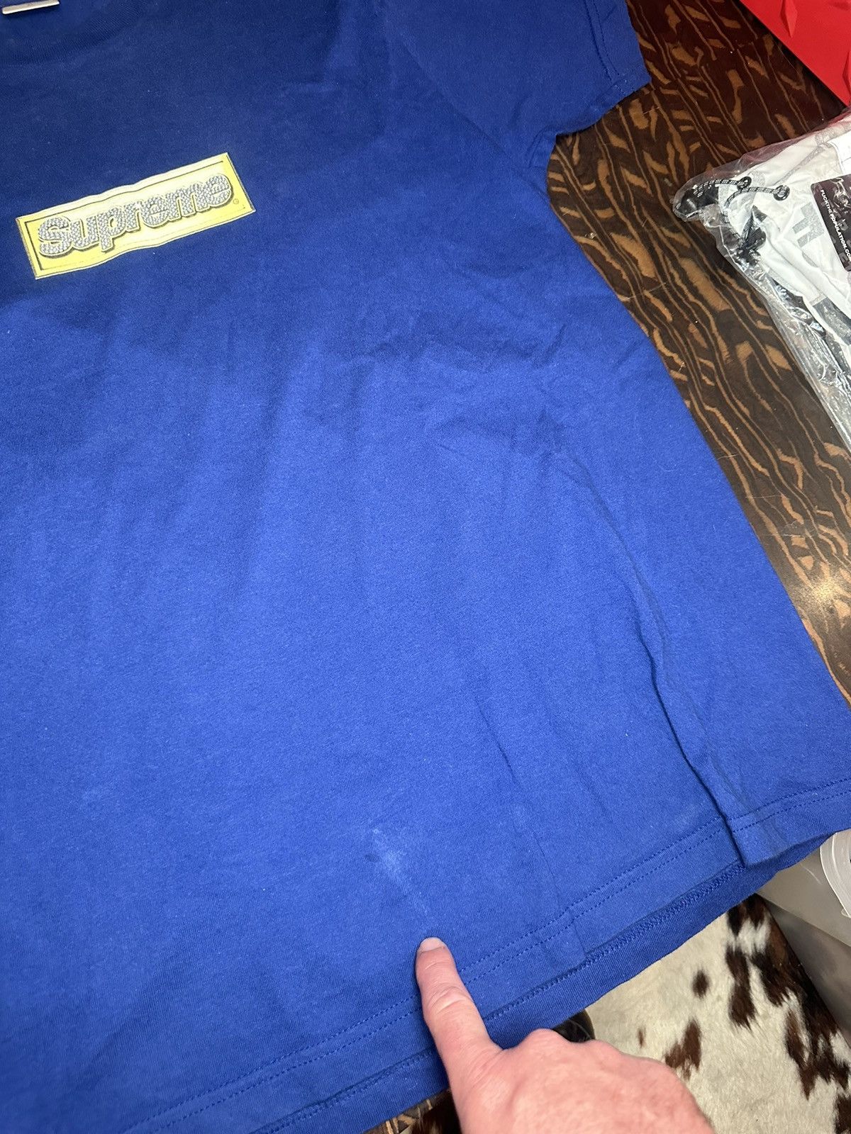 Supreme Bling Tee MEDIUM WORN