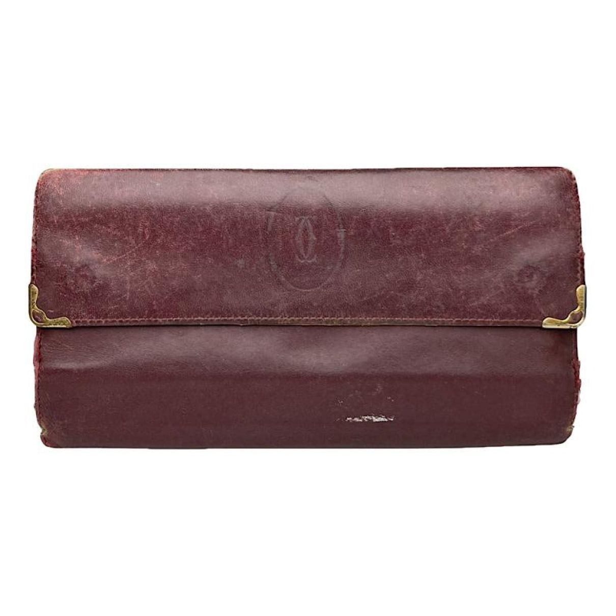 Cartier Burgundy Leather Wallet Size ONE SIZE - 1 Thumbnail