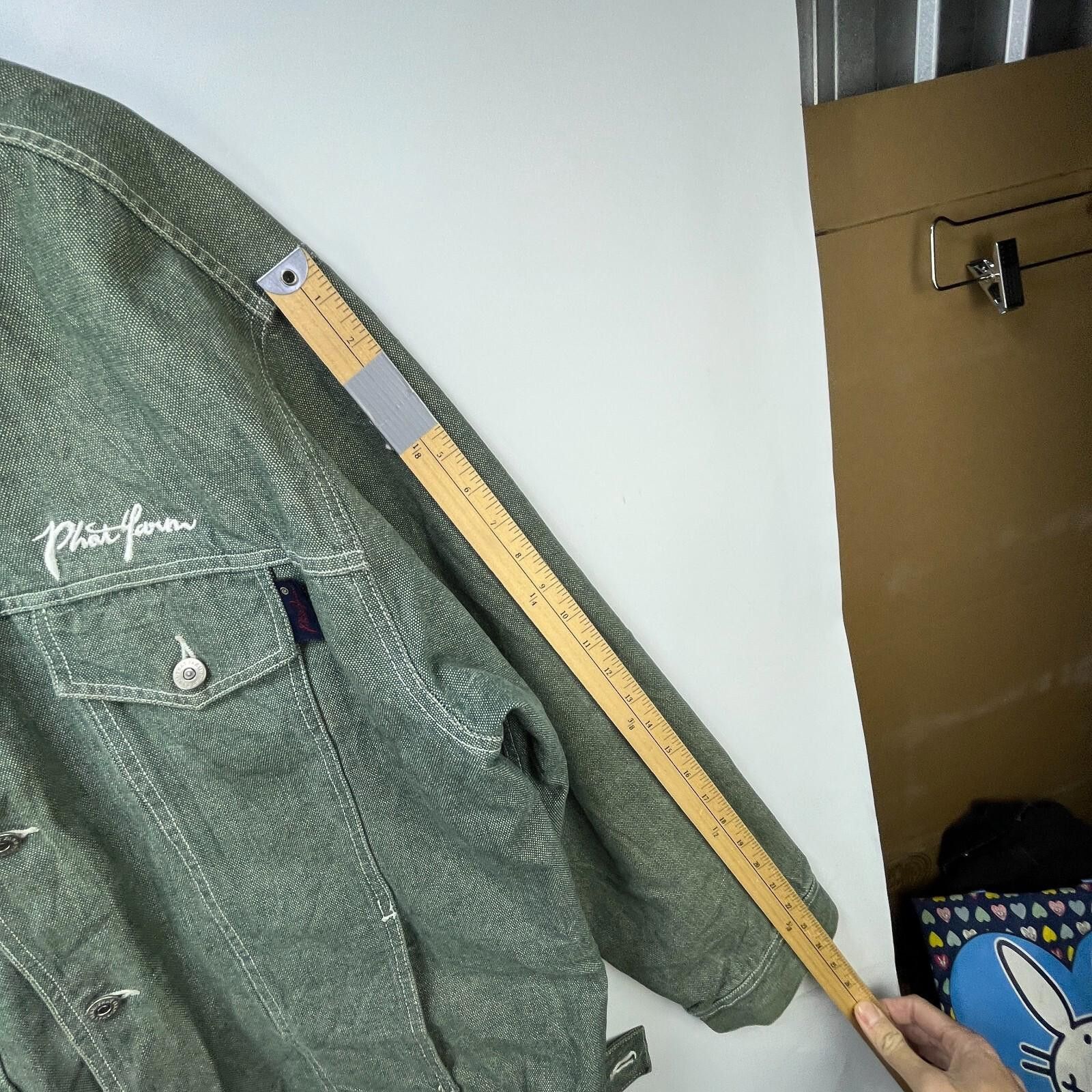 Phat Farm Vintage Y2K Phat Farm Denim Jacket Size 2XL Baggy Green Size US XXL / EU 58 / 5 - 8 Thumbnail