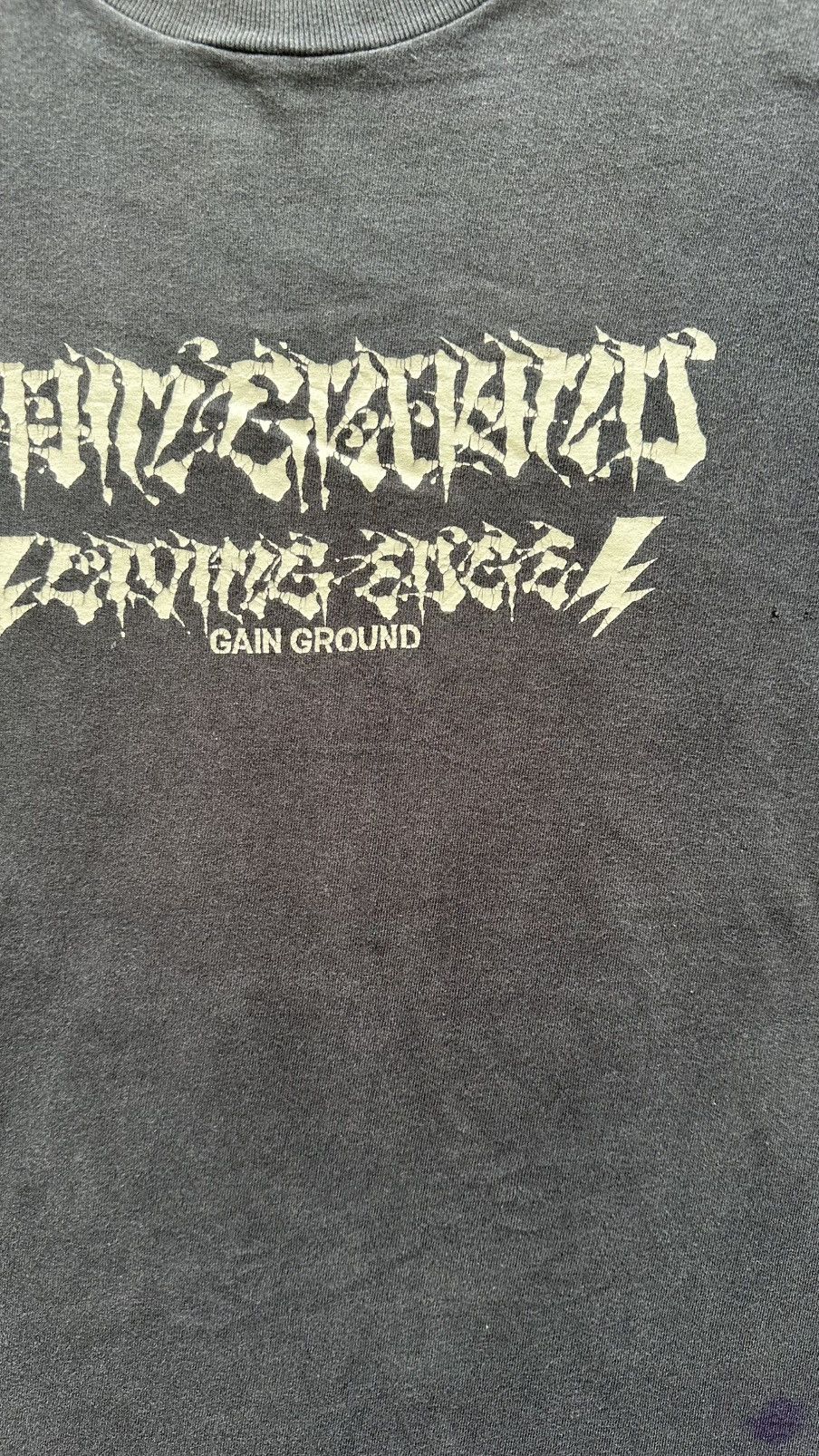 Band Tees VINTAGE GAIN GROUND PUNK SKULL HARCORE LIVING EDGE TEE Size US L / EU 52-54 / 3 - 3 Thumbnail