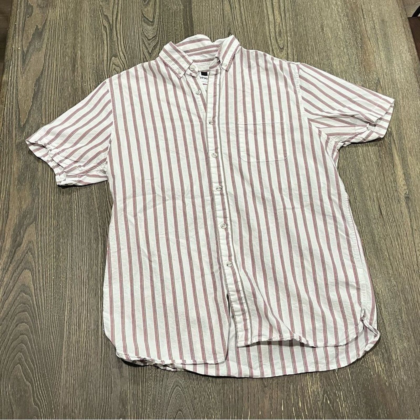 Topman Topman Button Down Shirt Oxford Striped Slim Fit M Size US M / EU 48-50 / 2 - 1 Thumbnail