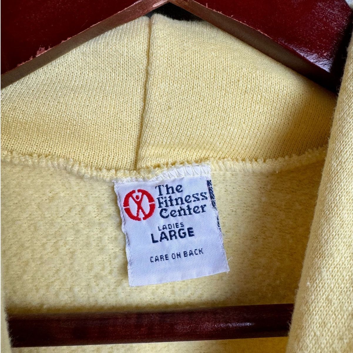 Vintage VTG 80s Blank Hoodie Sweatshirt Womens Sz L Yellow Size L / US 10 / IT 46 - 4 Thumbnail