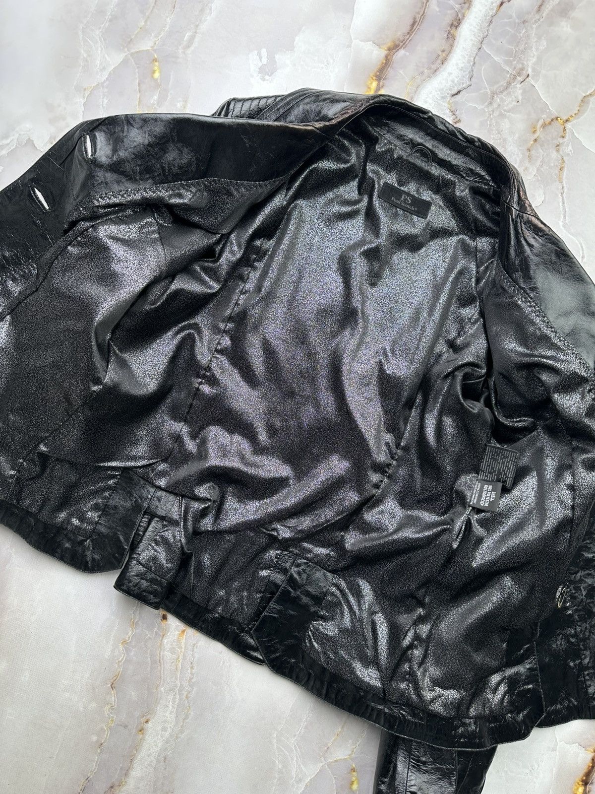 Japanese Brand Vintage Patent Leather Jacket Size XL / US 12-14 / IT 48-50 - 9 Thumbnail