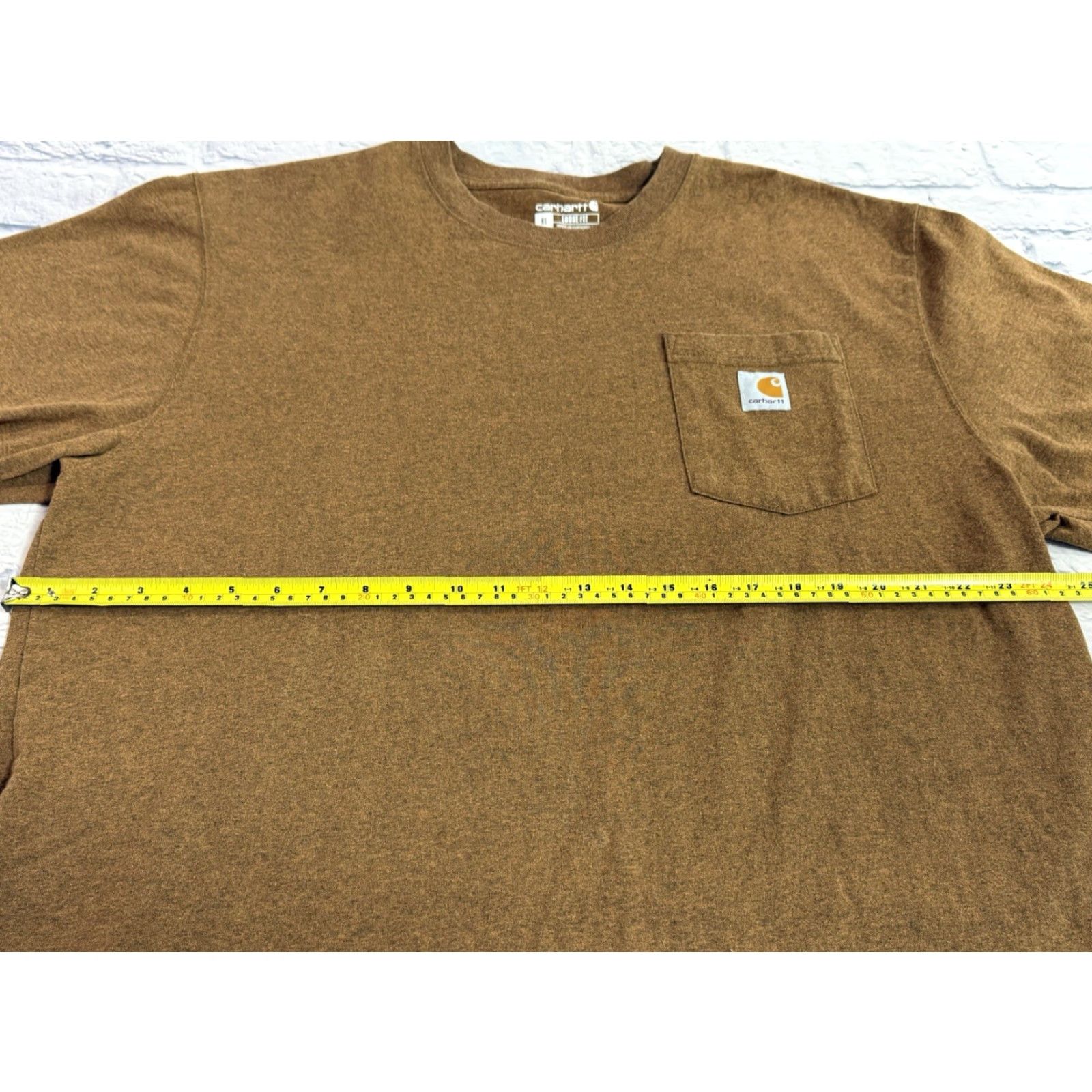 Carhartt Carhartt Shirt Mens XL Brown Loose Fit Short Sleeve Pocket Workwear Tee Size US XL / EU 56 / 4 - 4 Thumbnail