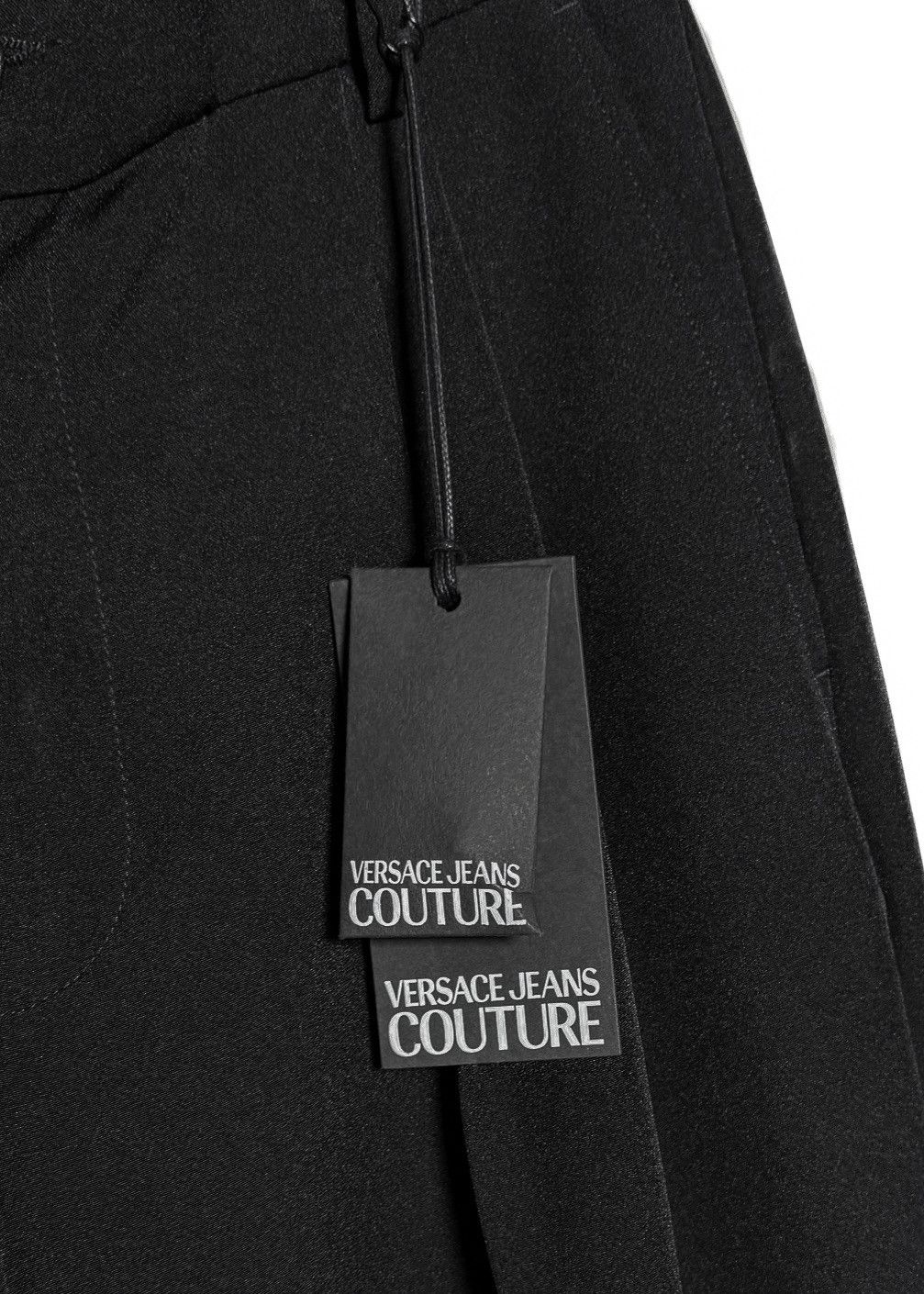 Versace Jeans Couture Versace Jeans Black Cady Stretch Trousers Size 28" / US 6 / IT 42 - 7 Thumbnail