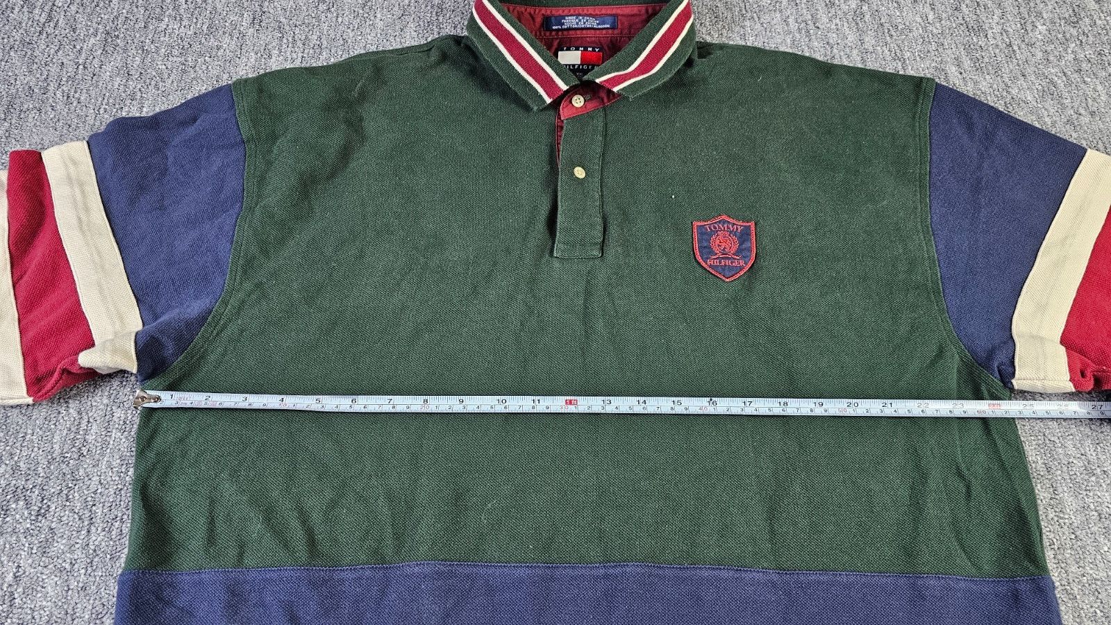 Tommy Hilfiger Vintage 90s Tommy Hilfiger Crest Spellout Rugby Shirt XXL Size US XXL / EU 58 / 5 - 12 Thumbnail