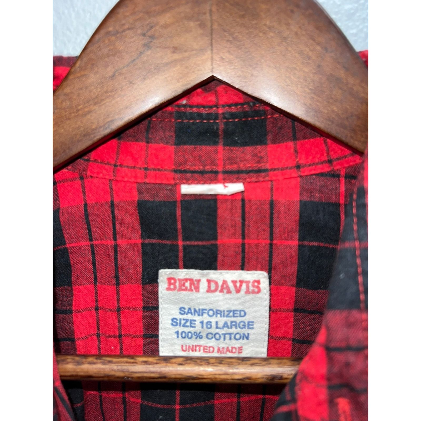 Ben Davis Vintage 70s 80s Ben David Sanforized Red Pearl Snap Shirt M Size US M / EU 48-50 / 2 - 7 Thumbnail