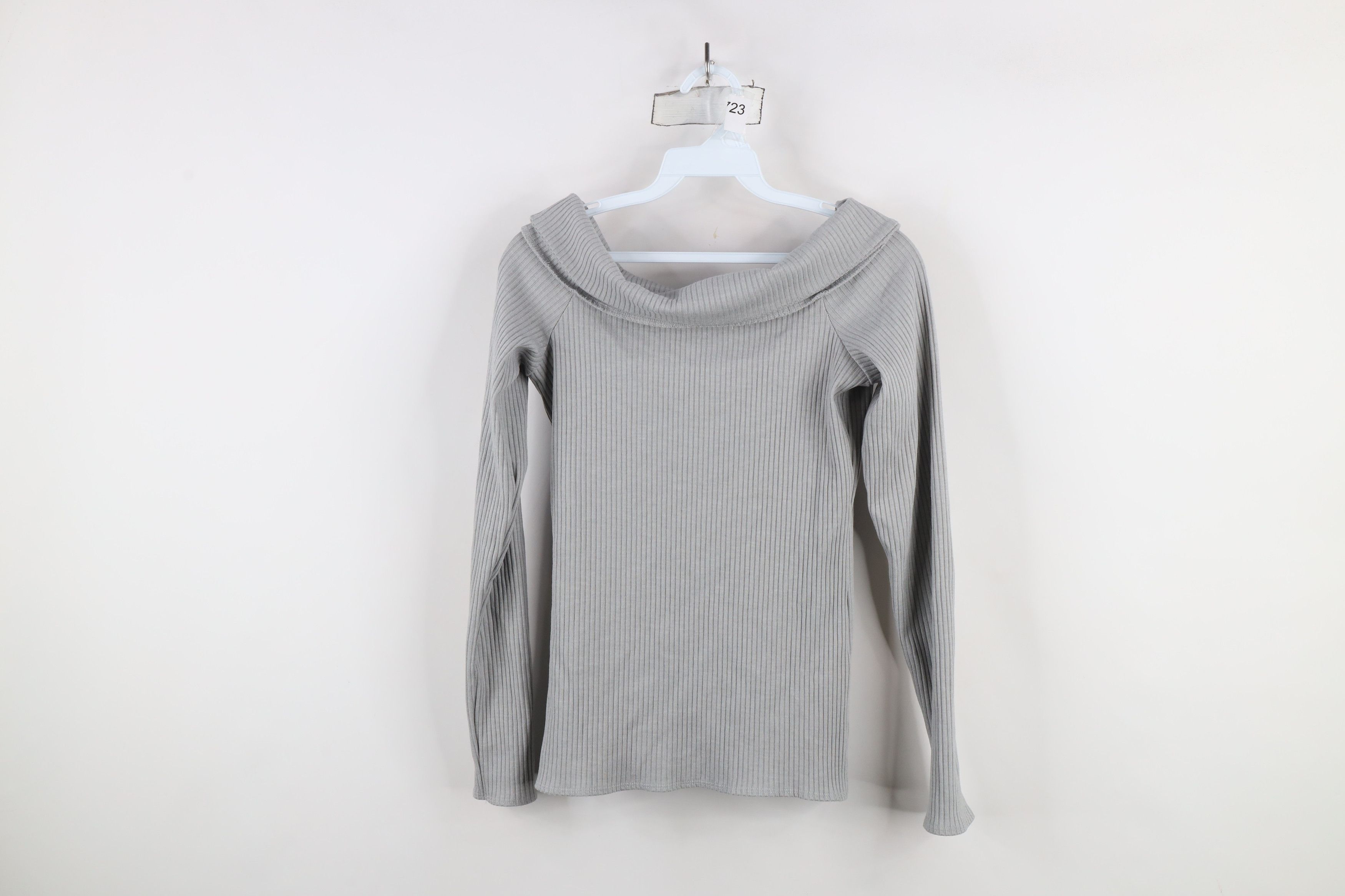 Abercrombie & Fitch × Vintage Vintage Y2K Abercrombie & Fitch Knit Funnel Neck Shirt Gray Size M / US 6-8 / IT 42-44 - 1 Thumbnail