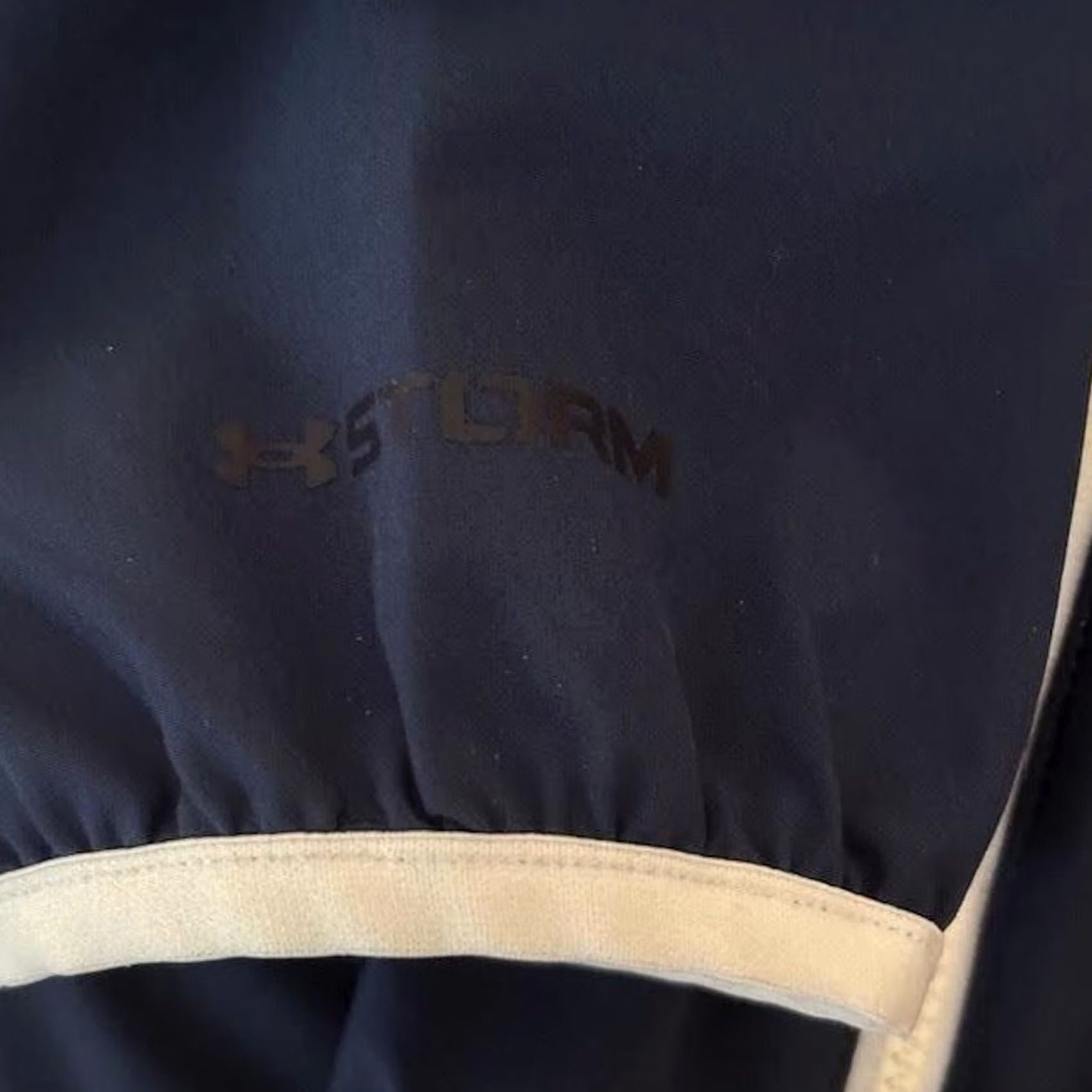 Under Armour Under Armour Womens L Storm Jacket Windbreaker Full Zip Navy & White Size L / US 10 / IT 46 - 7 Thumbnail